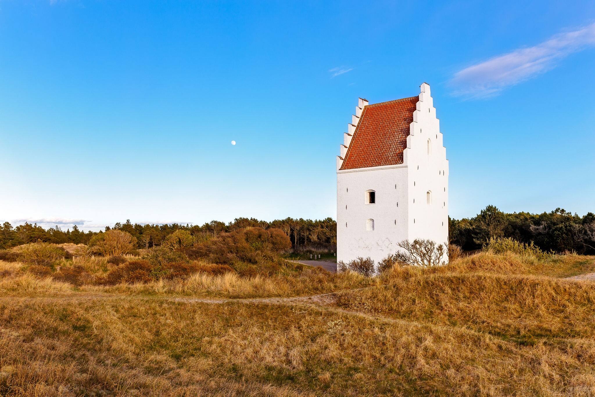 The sand-covered church, lokally known as den tilsandede kirke near Skagen
