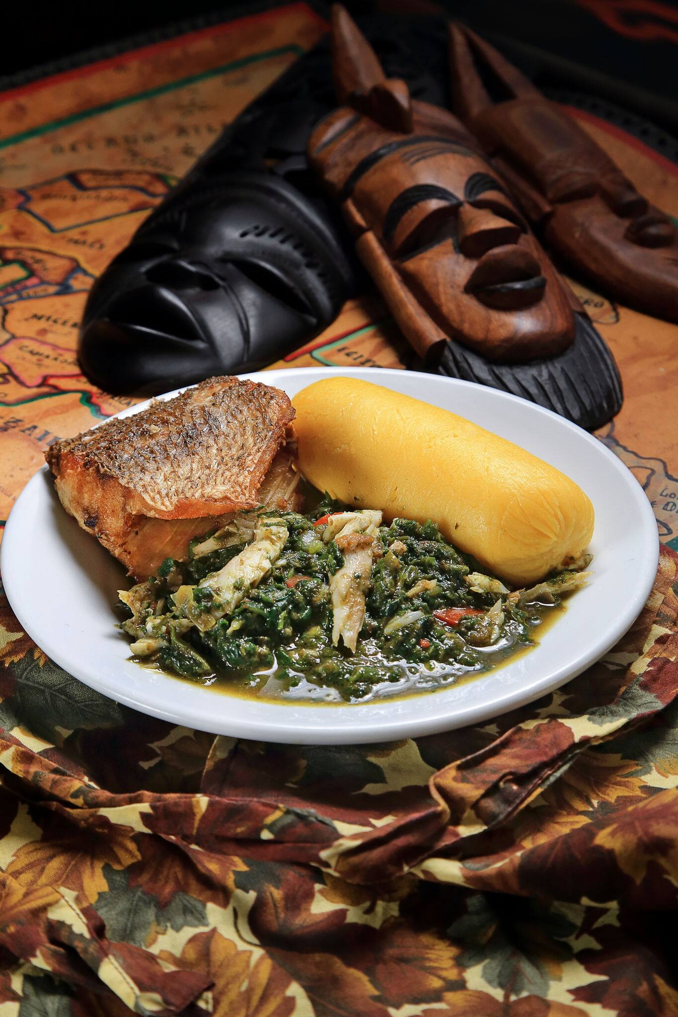 Calulu, classic African dish with fish