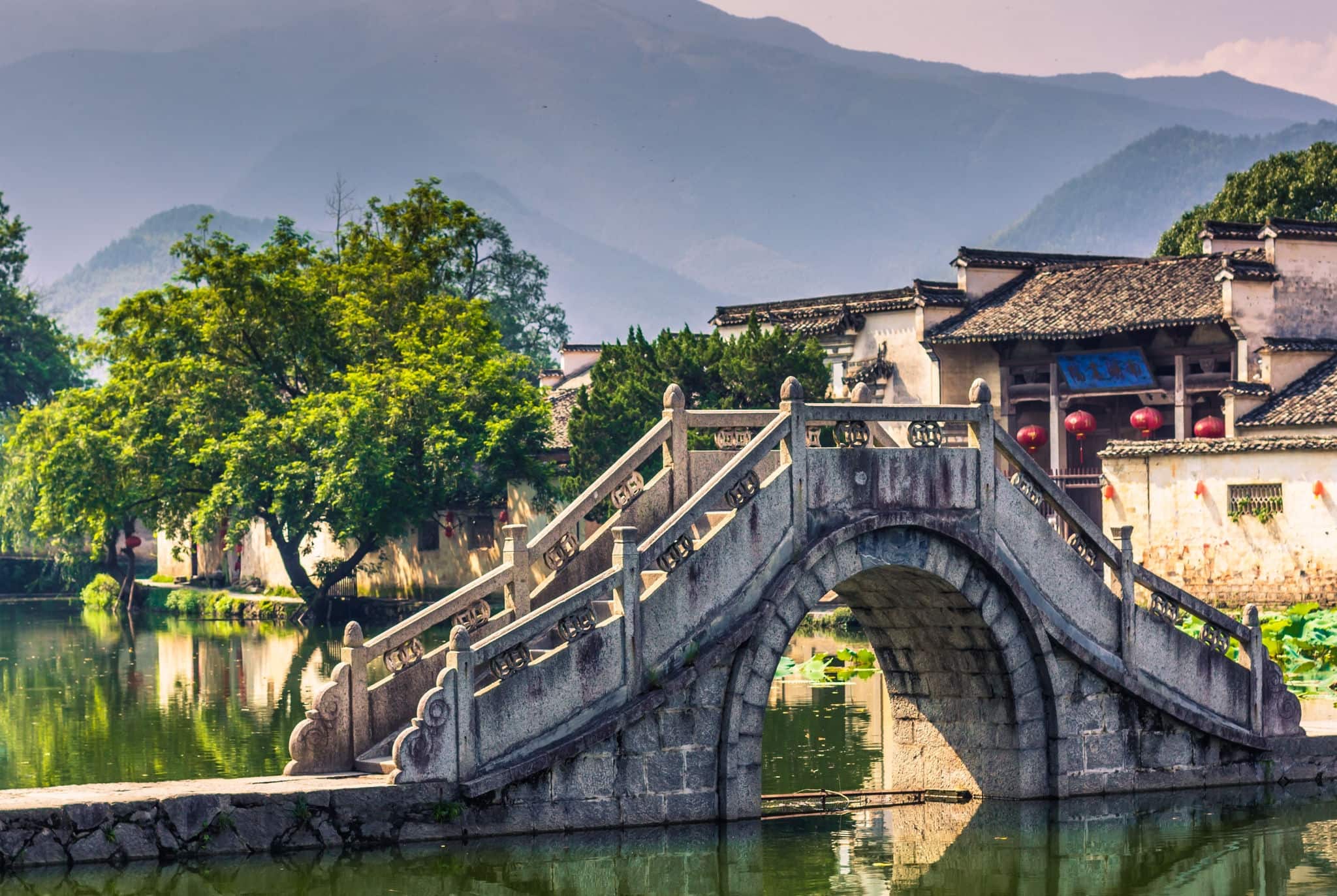 Bridge of Hongcun village, China