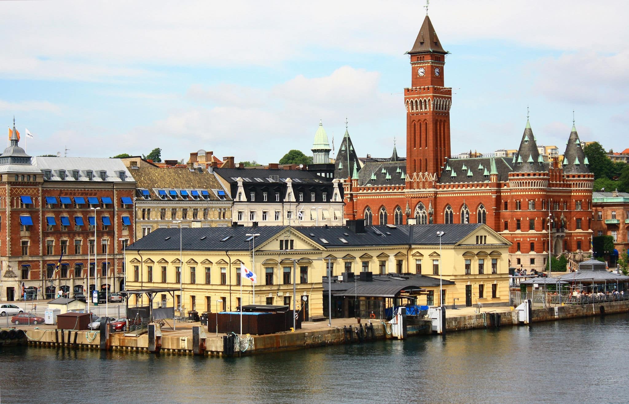 View of the City Hall Helsingborg in Sweden.