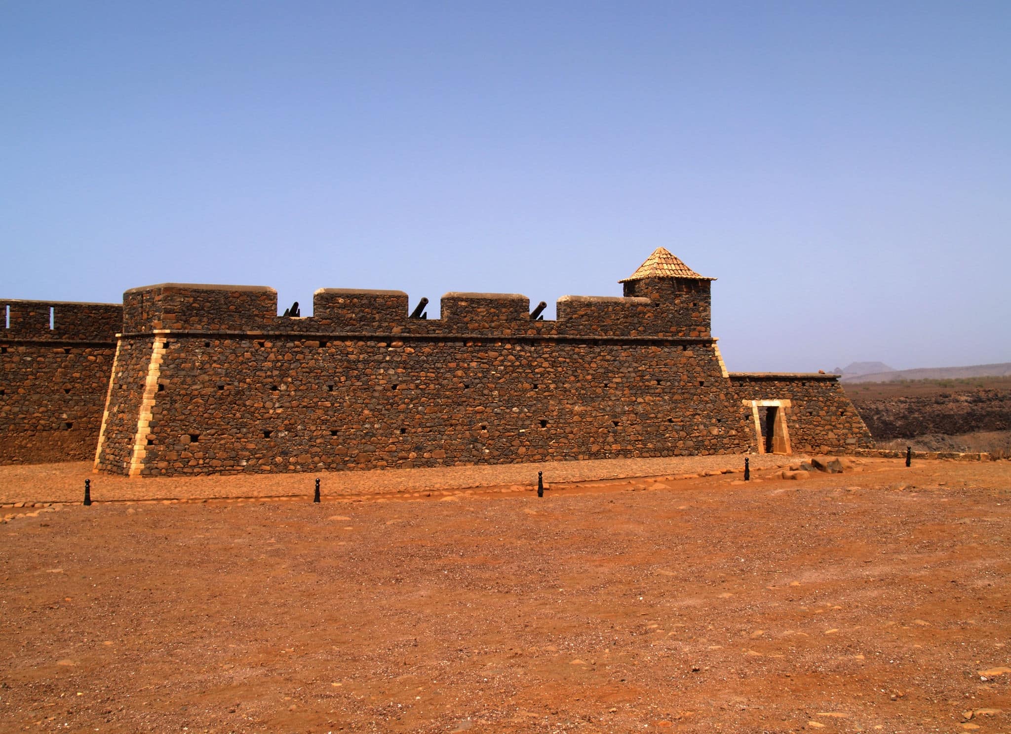 Cape Verde Islands Santiago Portuguese Fortress near Praia built with volcanic stone
