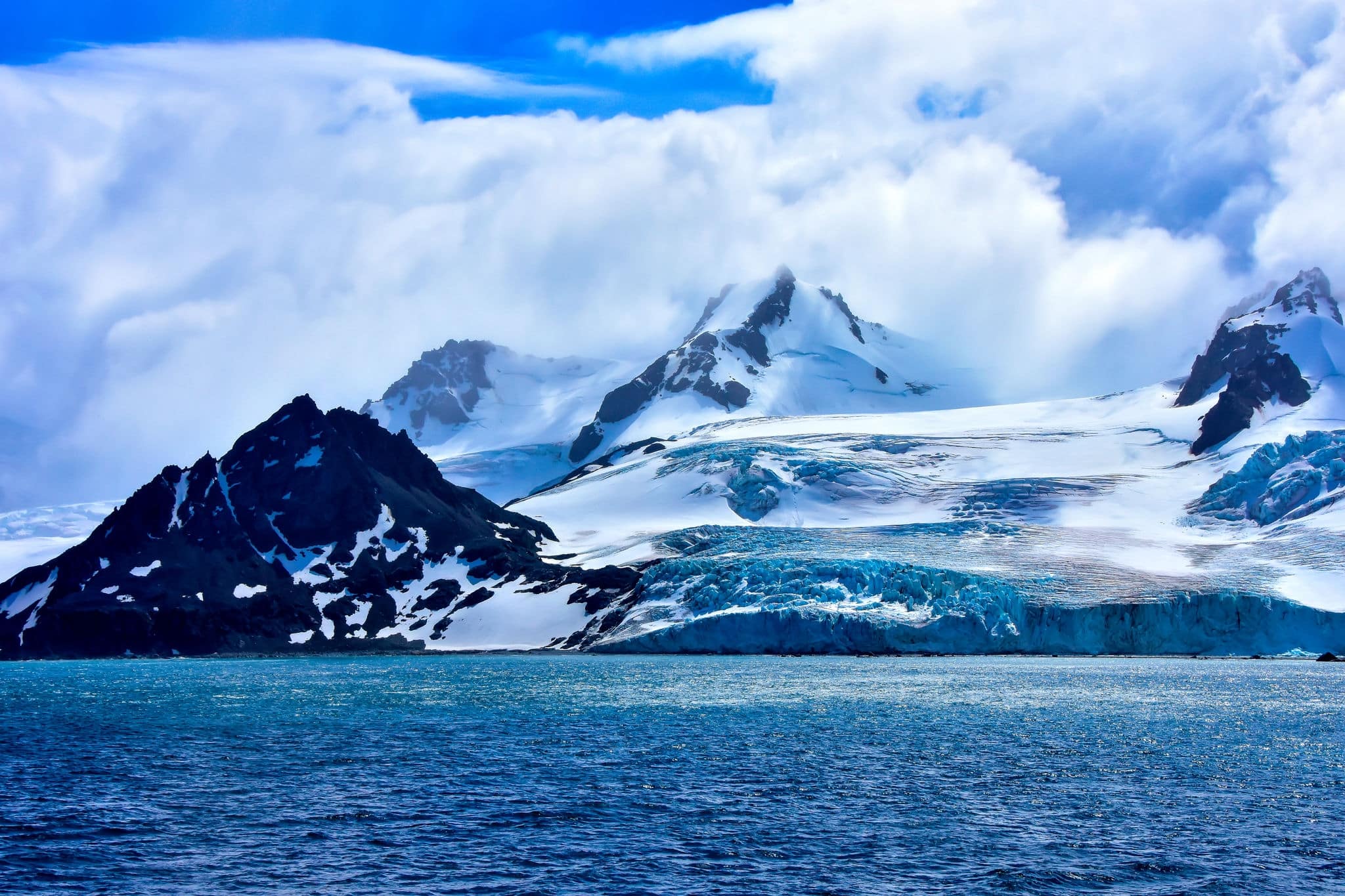Antarctica in the summer, near Elephant Island.
