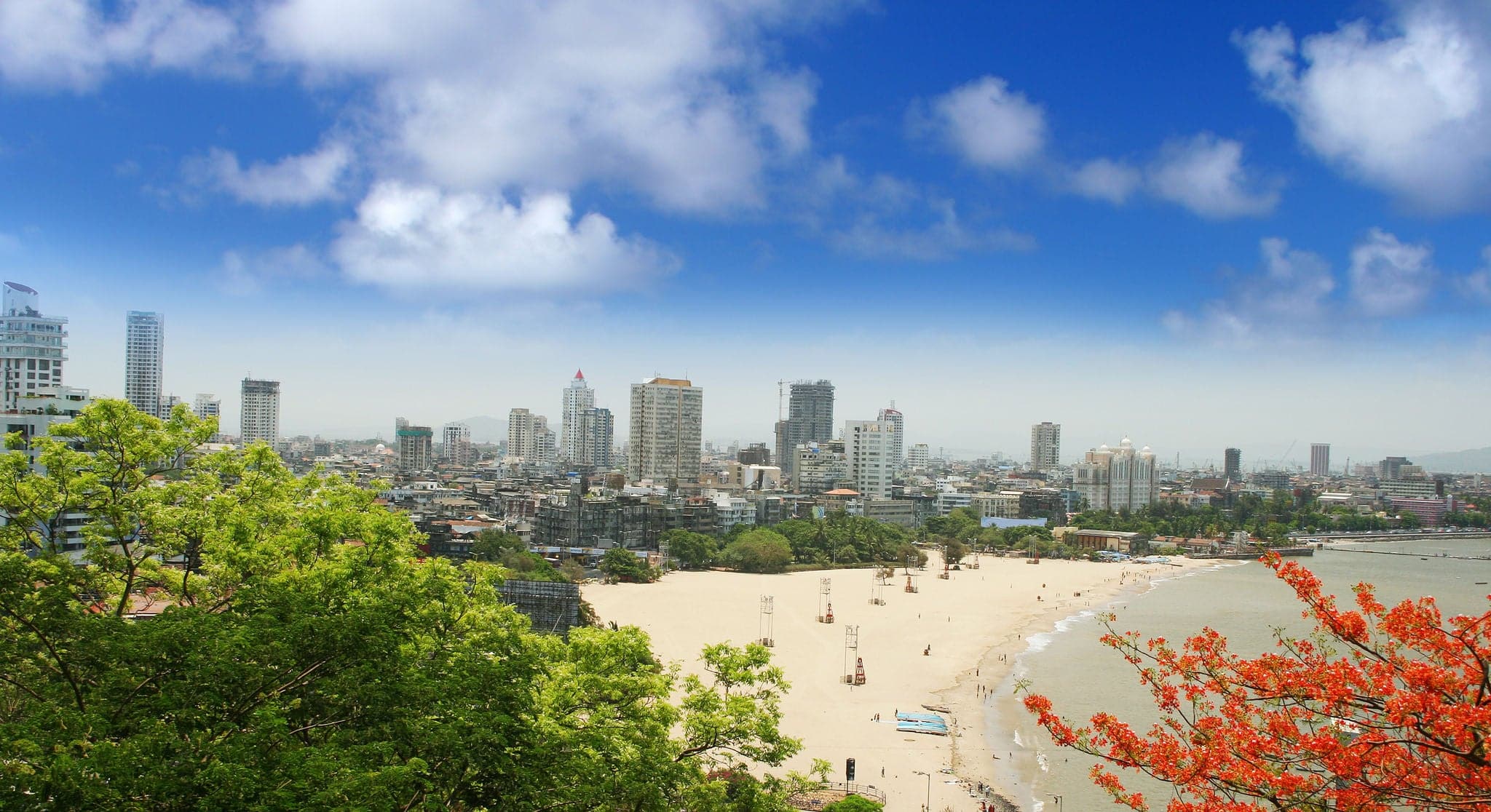 Mumbai city of India beach view
