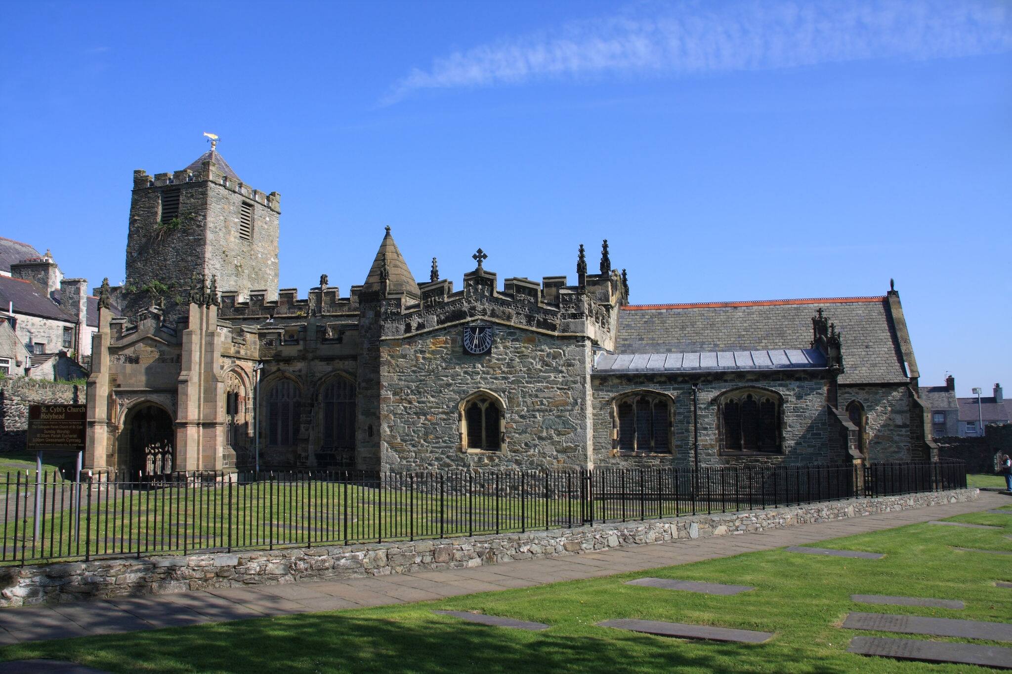 St Cybi's Church built on the grounds of Holyhead castle