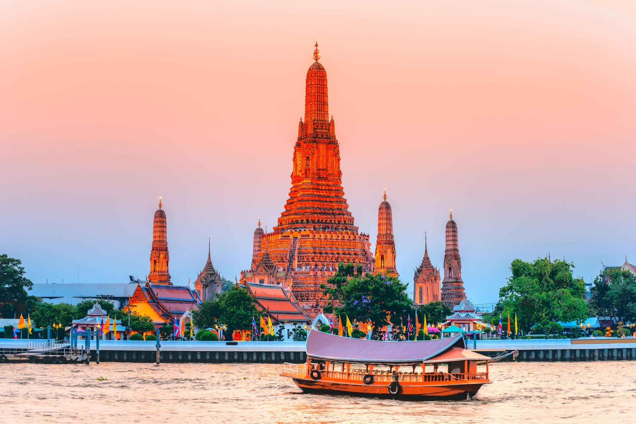 Wat Arun, The Temple of Dawn,  Bangkok, Thailandia.