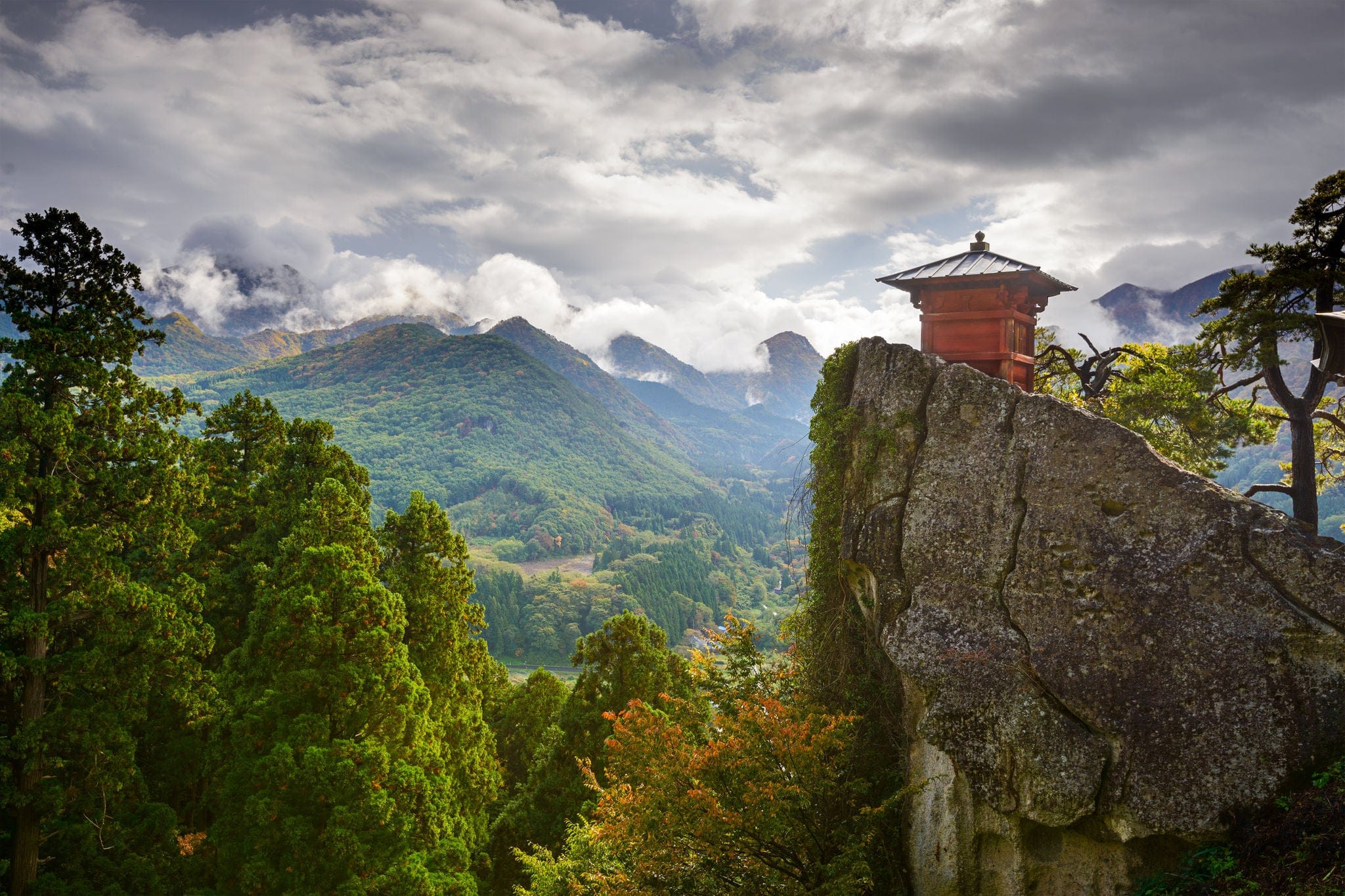 Yamadera Mountain temple of Yamagata, Japan.