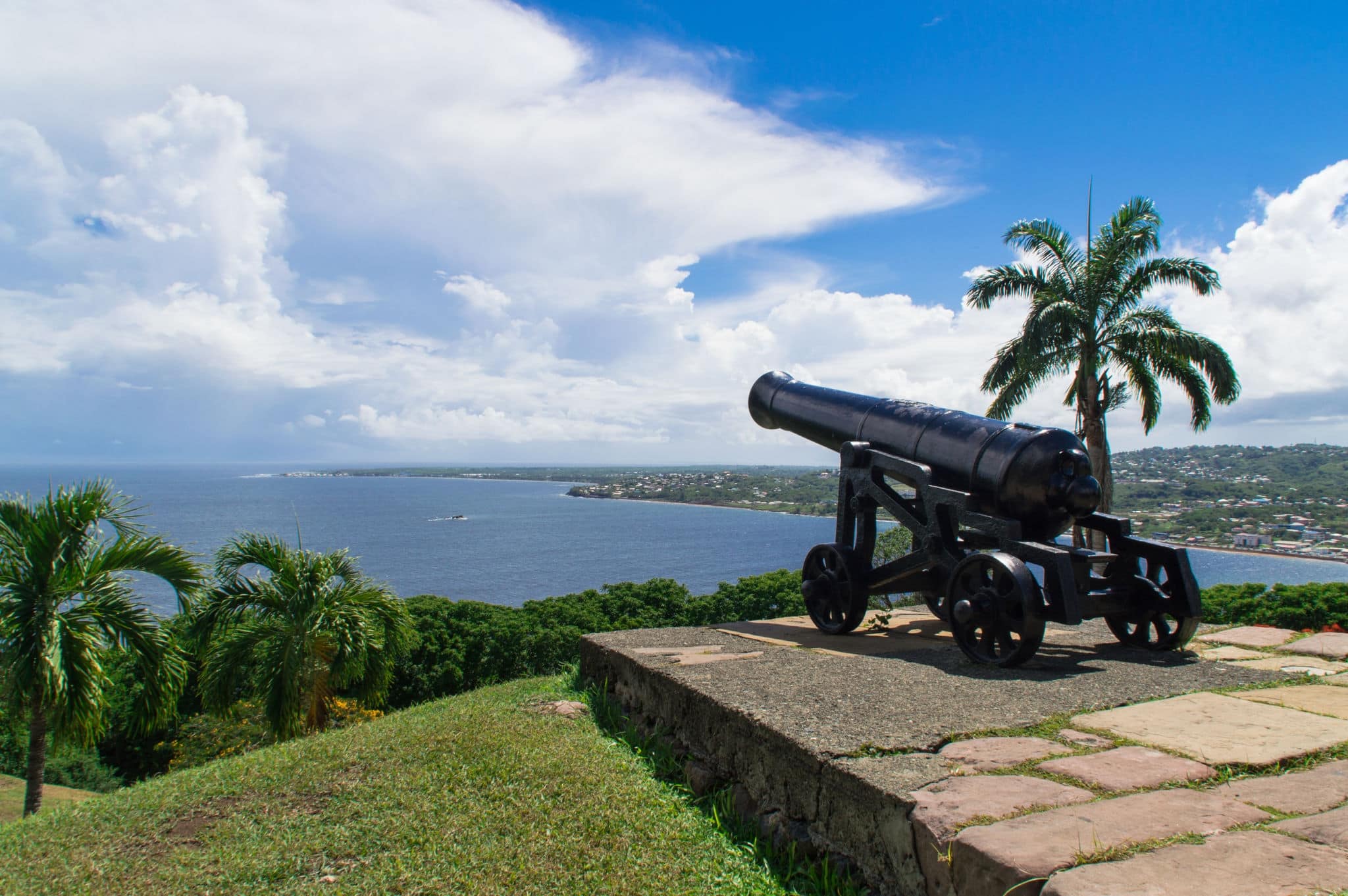 Fort King George overlooking Scarborough in Tobago