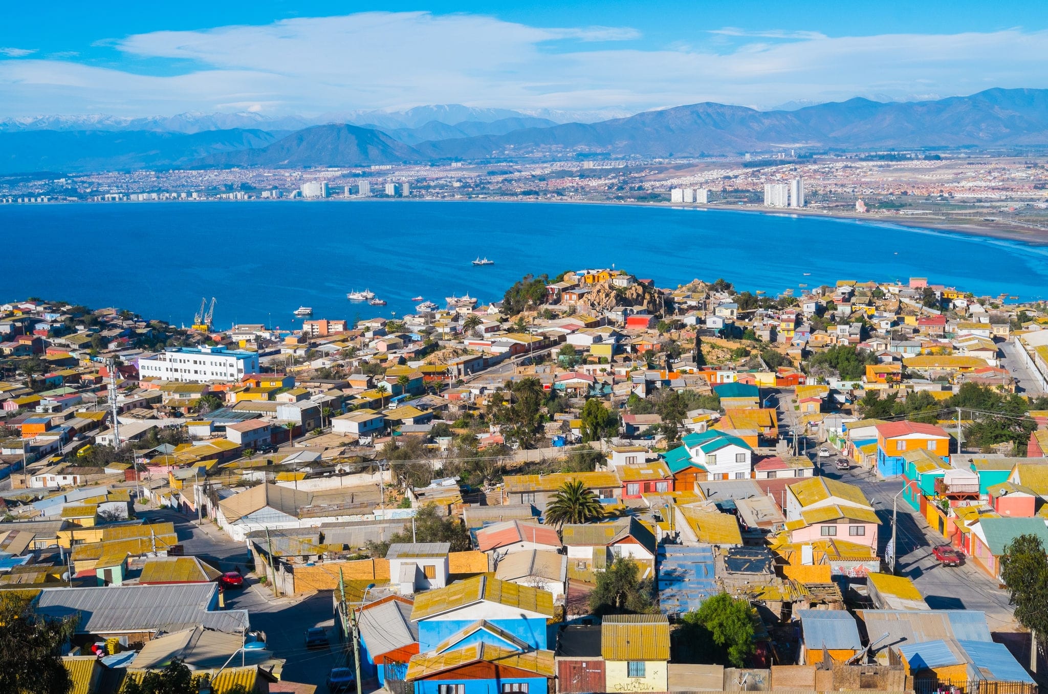 Panorama of La Serena and Coquimbo, Chile