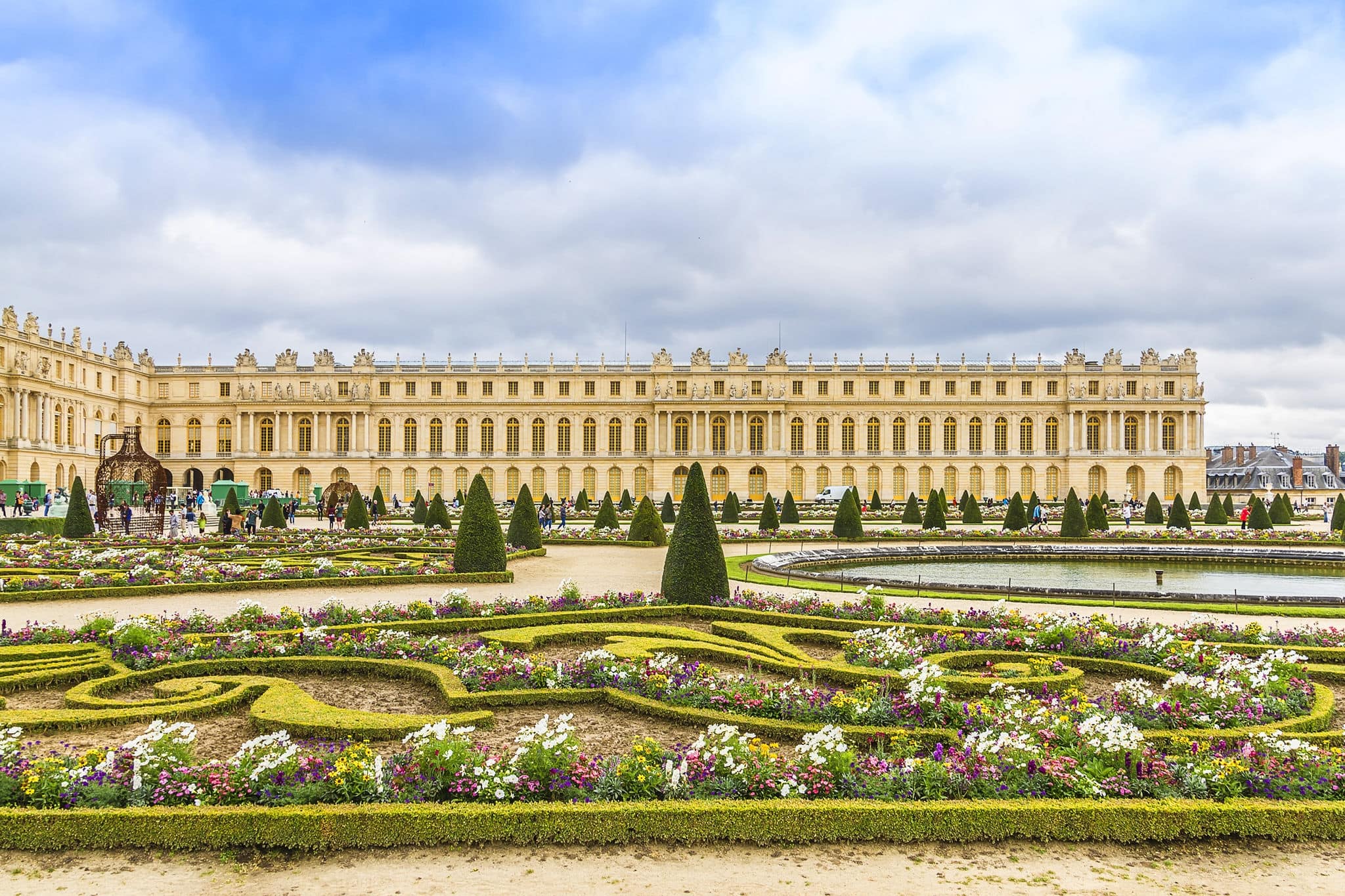Versailles Palace. Palace Versailles was a royal chateau. It was added to UNESCO list of World Heritage Sites. Versailles, France.
