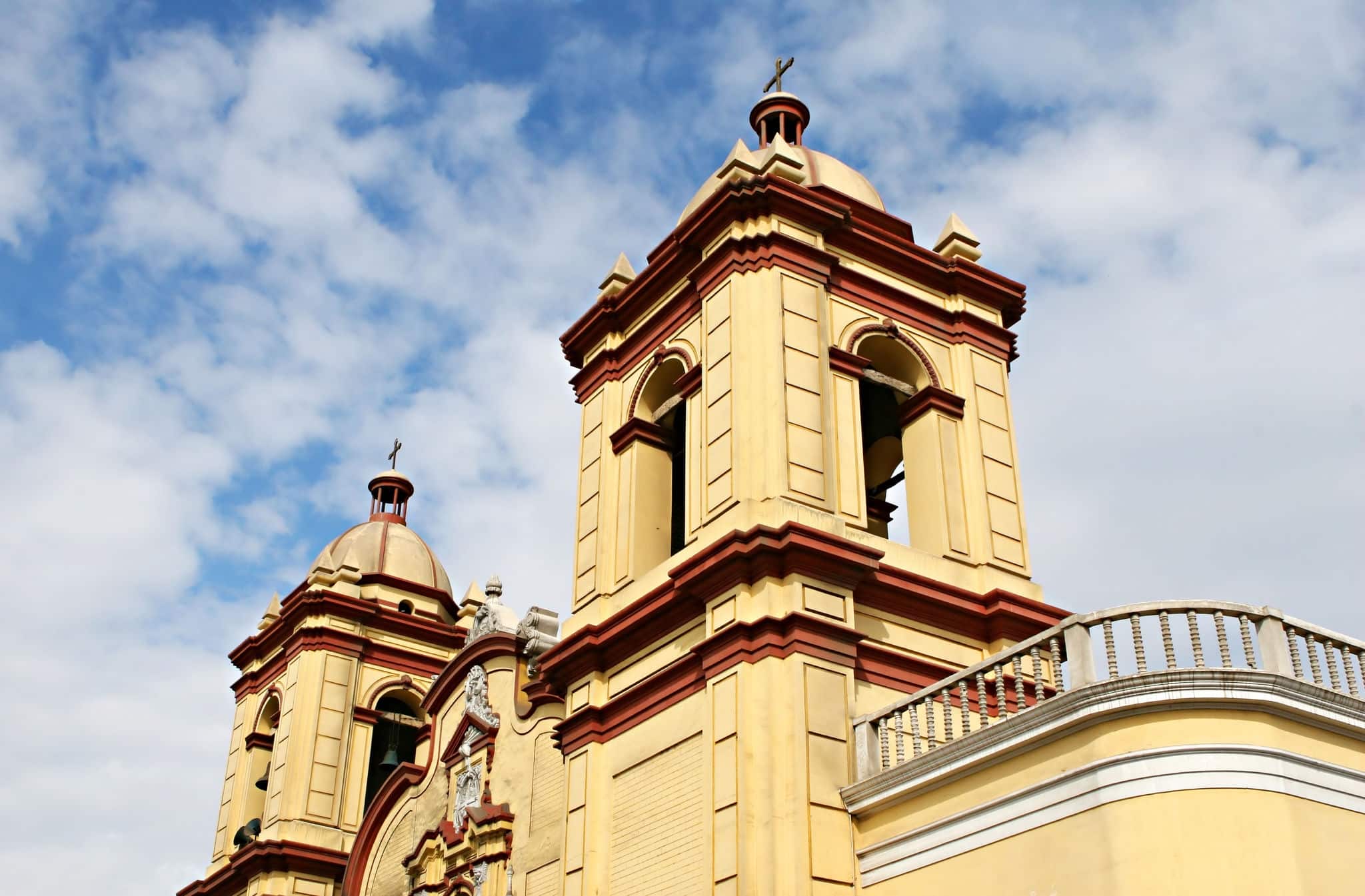 The top of a church in Trujillo, Peru