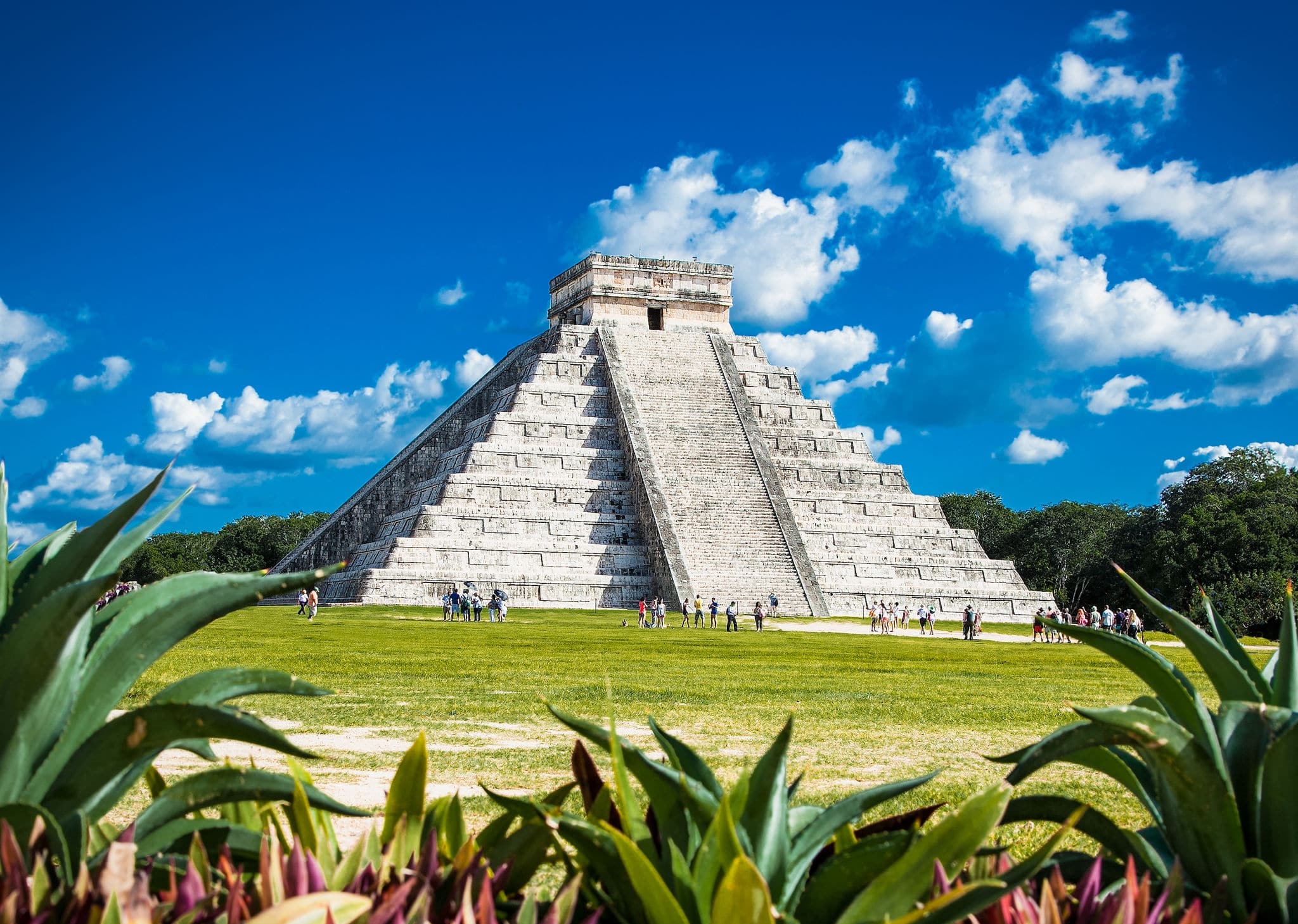 Chichen Itza, one of the most visited archaeological sites in Mexico. About 1.2 million tourists visit the ruins every year.