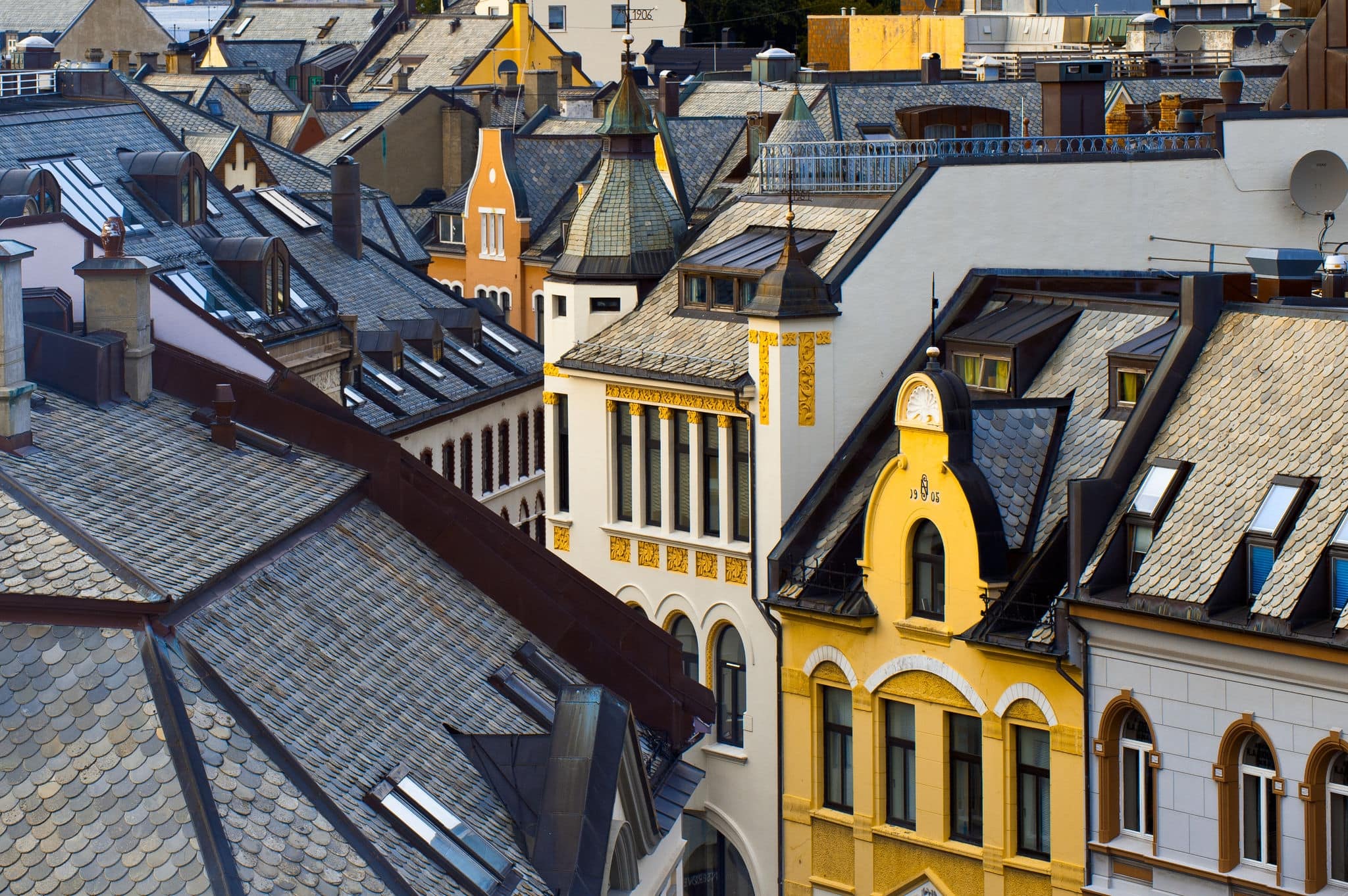 Alesund roofs, Norway