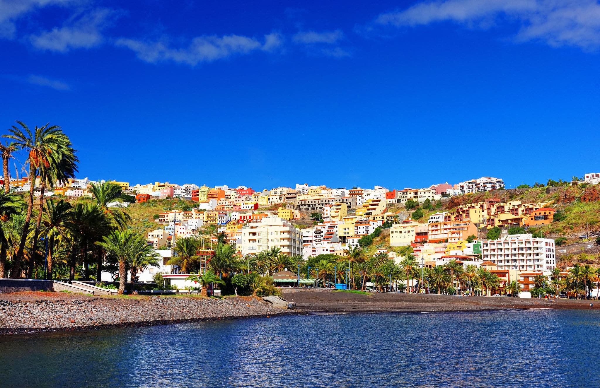 Beach of San Sebastian de la Gomera, Canary Islands, Spain