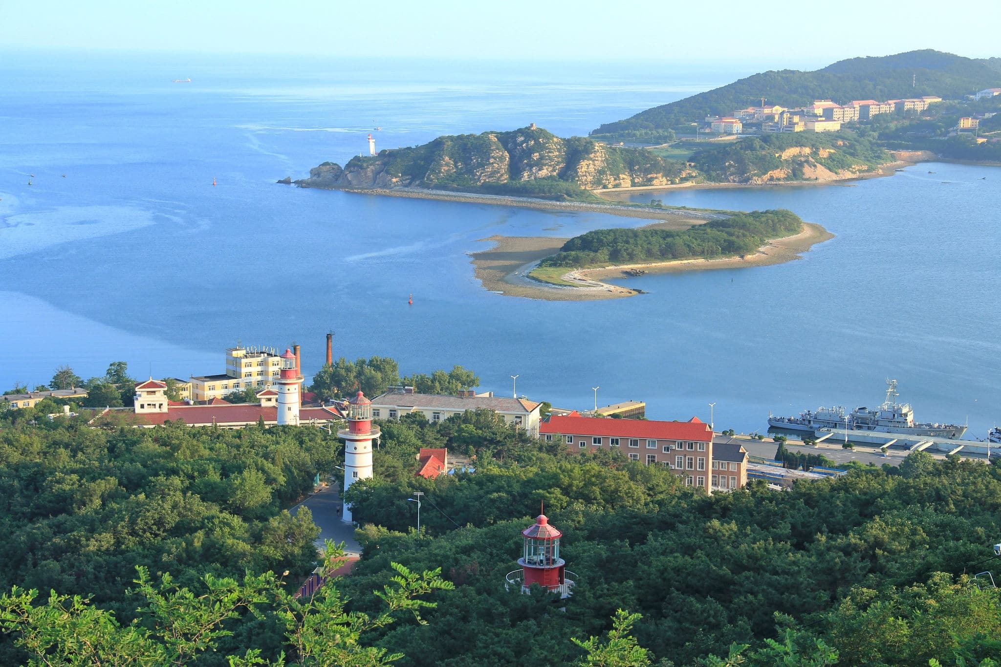 Port Arthur in peaceful sunset glow, Dalian, China