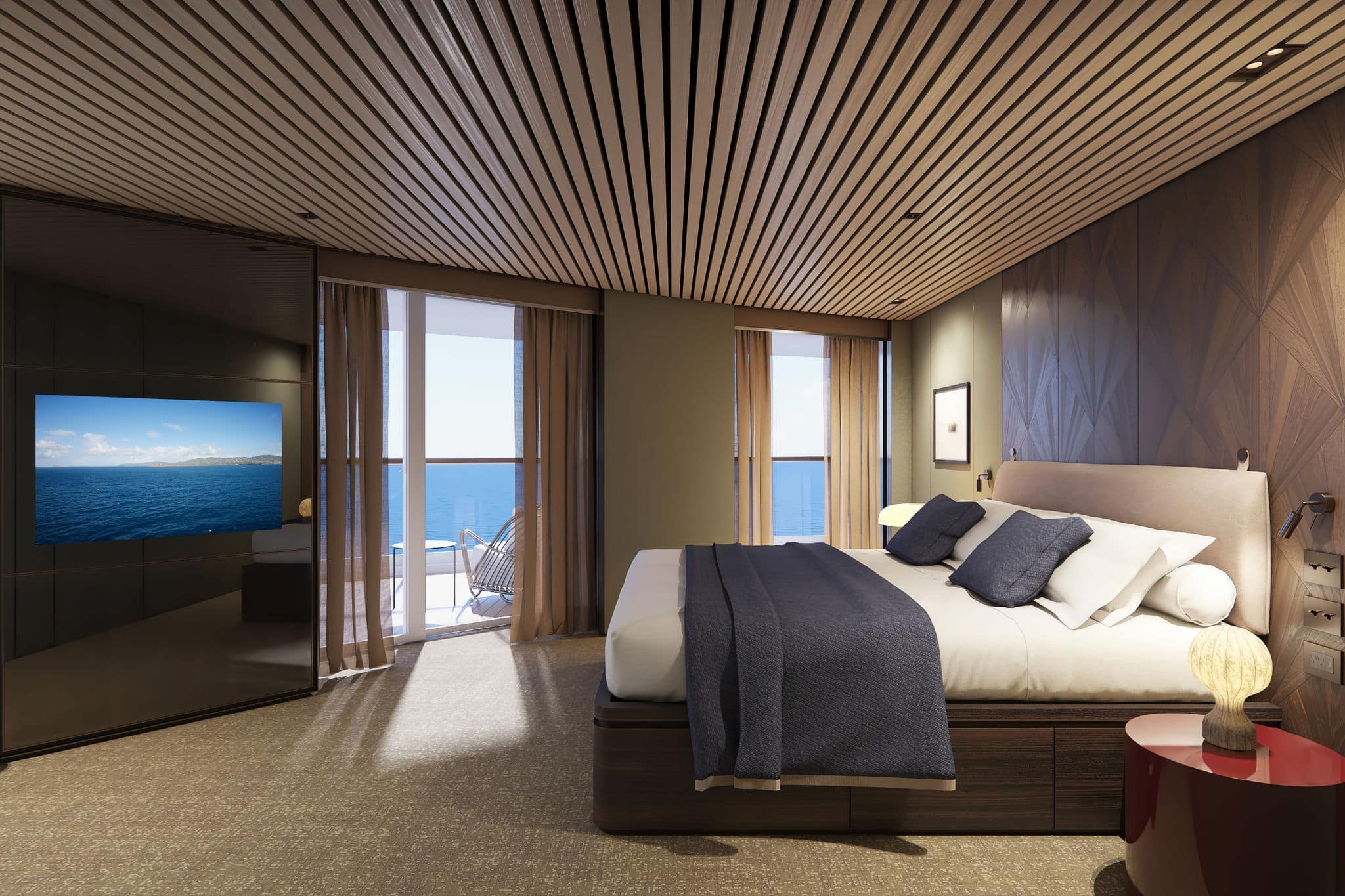 The Haven Aft-Facing Owner's Suite with Master Bedroom & Large Balcony