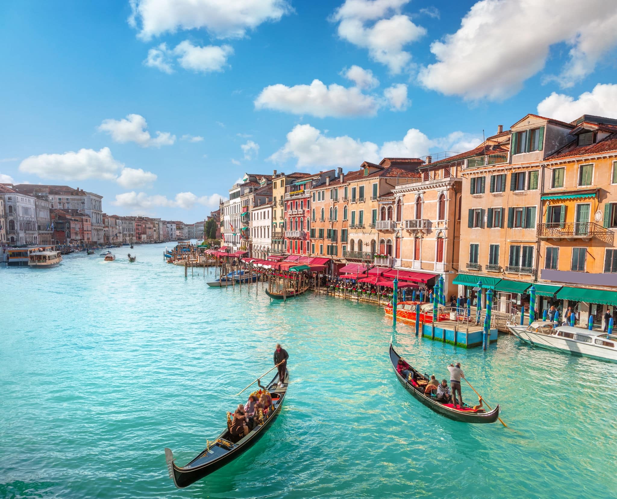Grand canal on sunny day in Venice, Italy