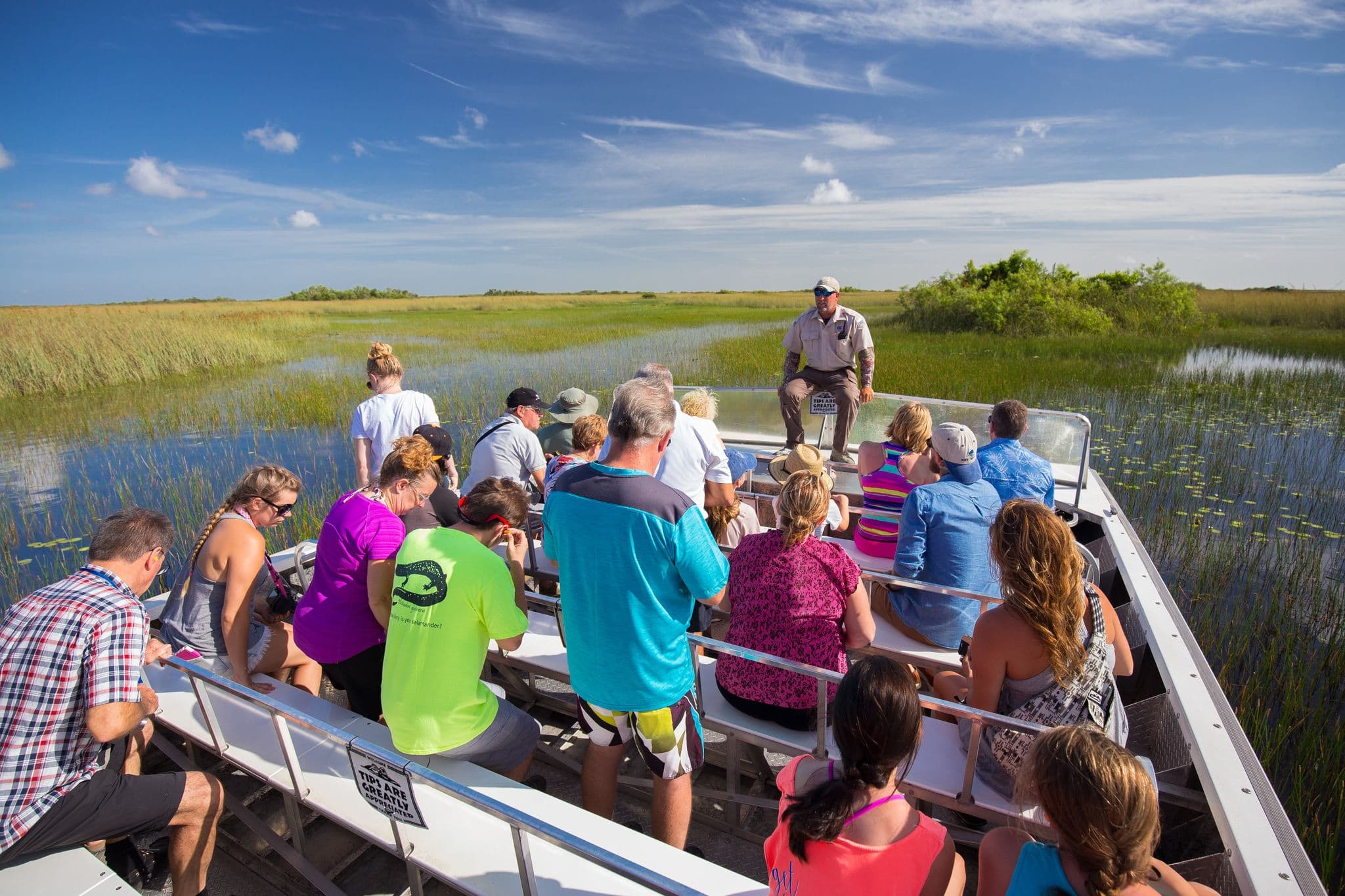 USA. FLORIDA. MIAMI BEACH. JULE 2018: Everglades airboat tour. 