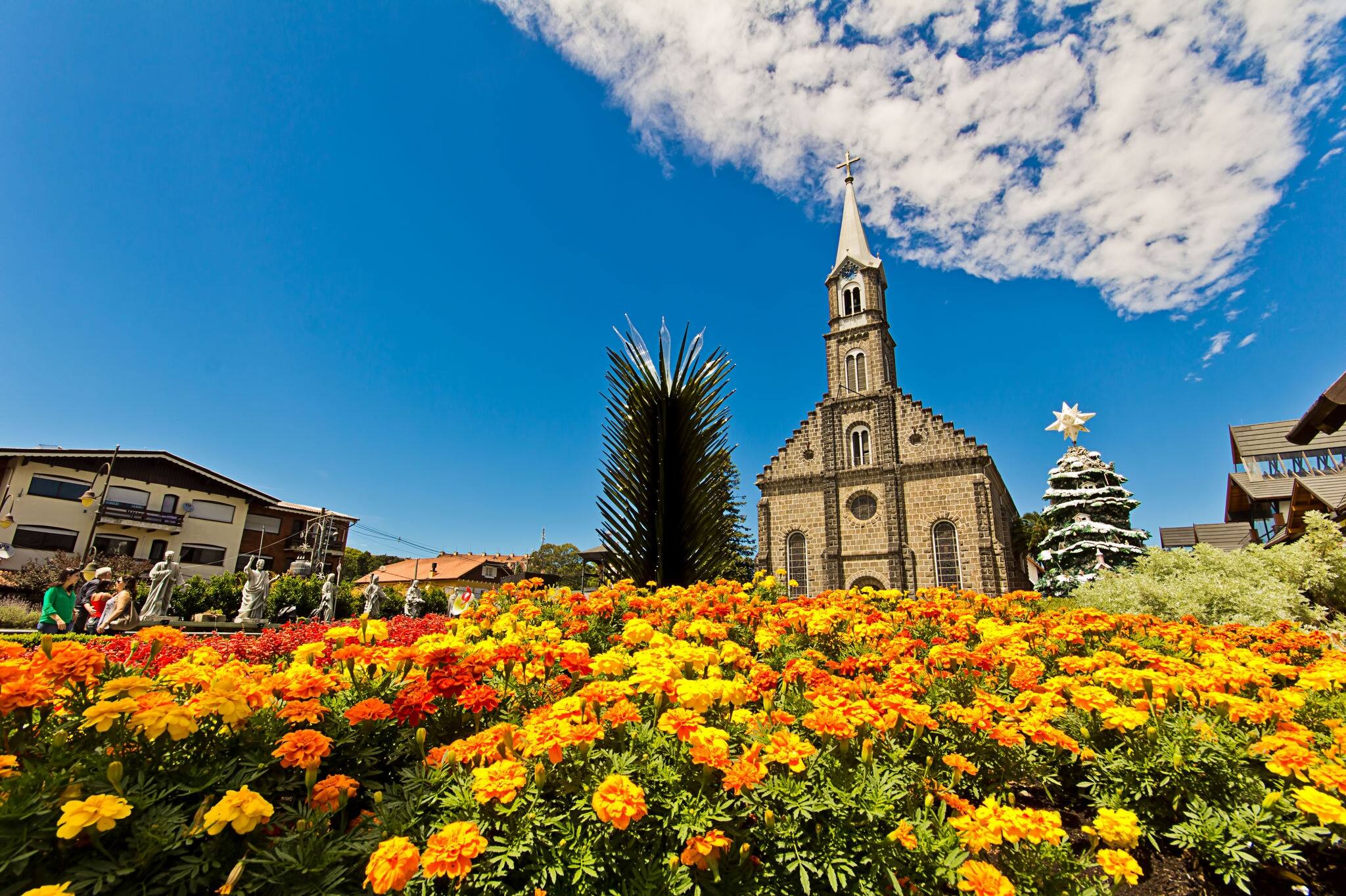 Gramado city, Rio Grande do Sul - Brazil. St. Peter's Church (Catedral de Pedra).