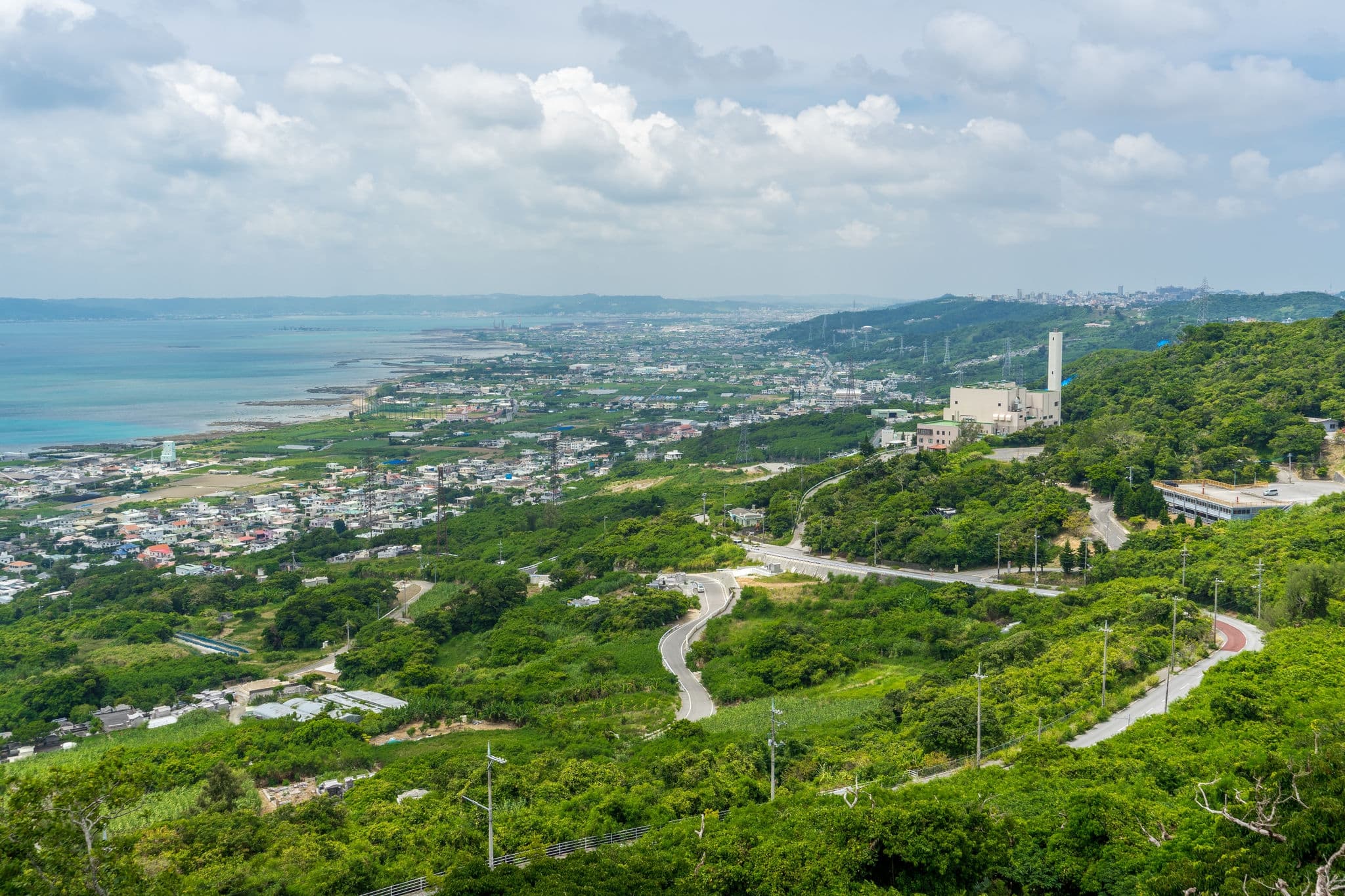 Seascape view from Nakagusuku Castle in Okinawa, Japan