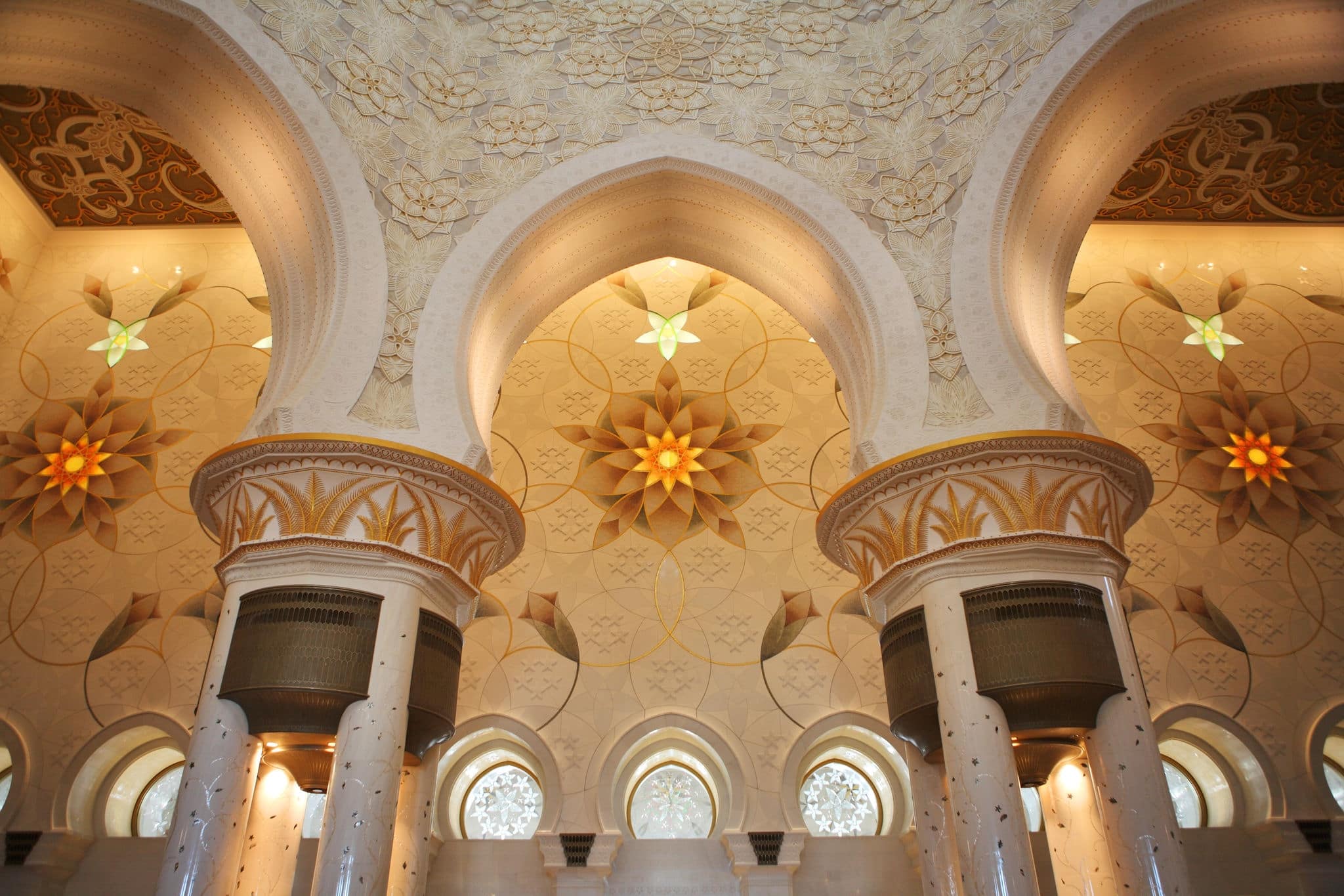 Decoration of Sheikh Zayed Mosque. Abu Dhabi, United Arab Emirates