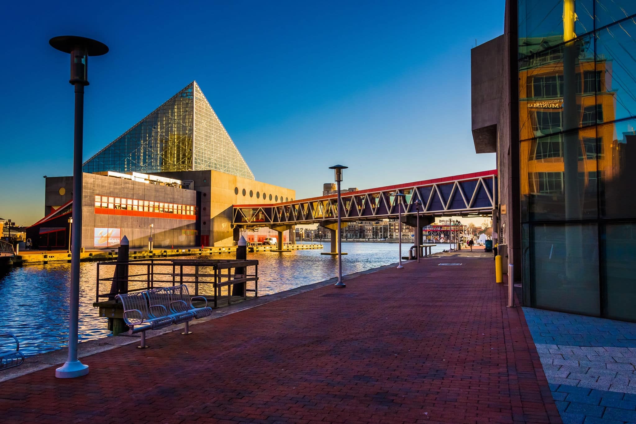 The National Aquarium  at the Inner Harbor in Baltimore, Maryland.