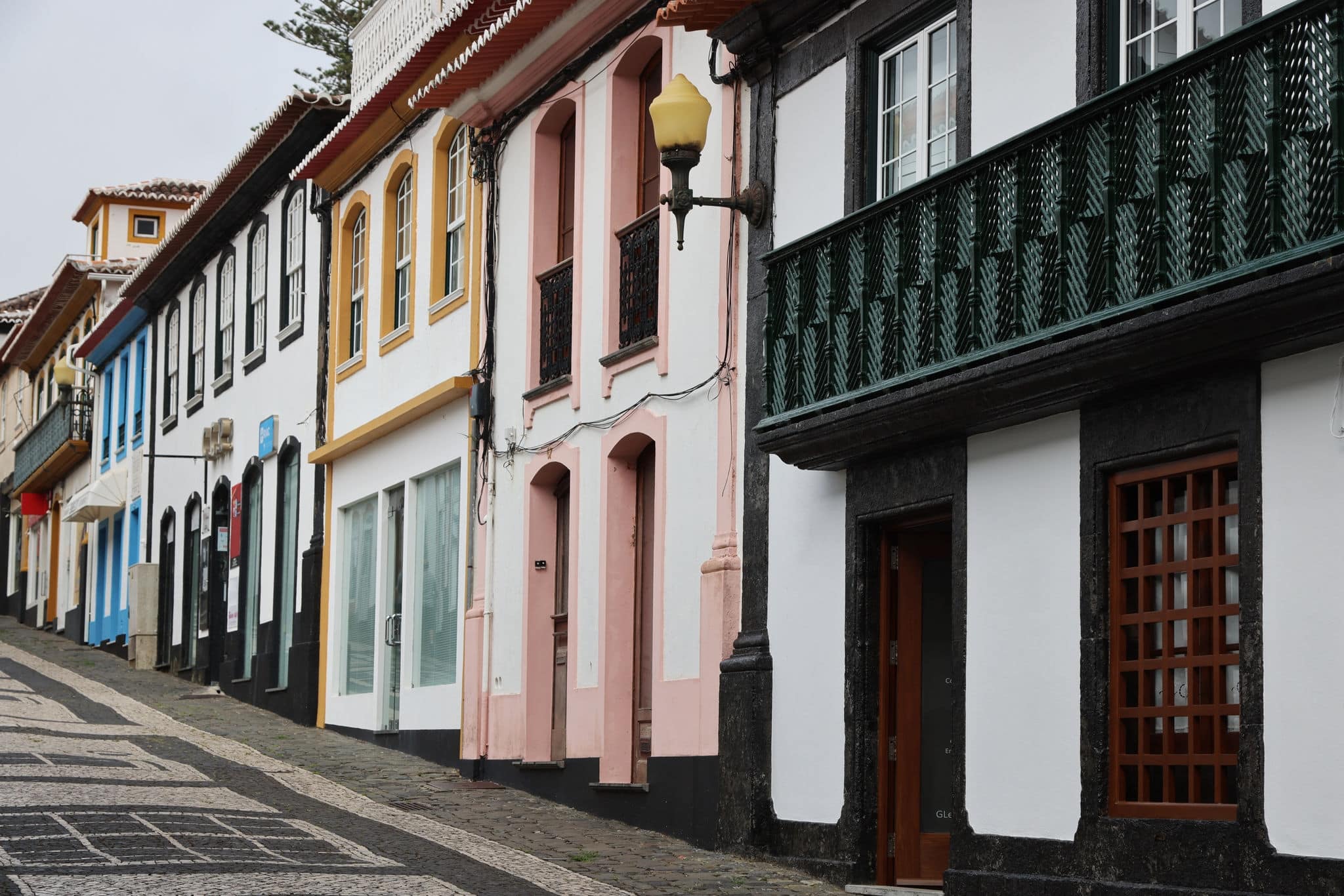 The colorful houses of Praia da Vitoria, Terceira island, Azores