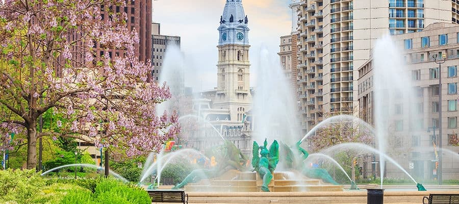 Swann Memorial Fountain in Philadelphia, Pennsylvania.