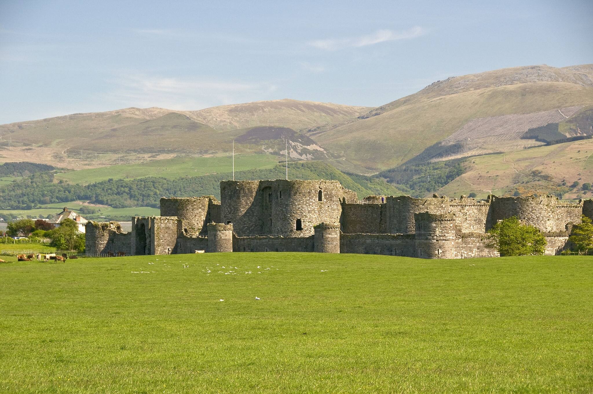 Beaumaris Castle on the Isle of Anglesey in North Wales