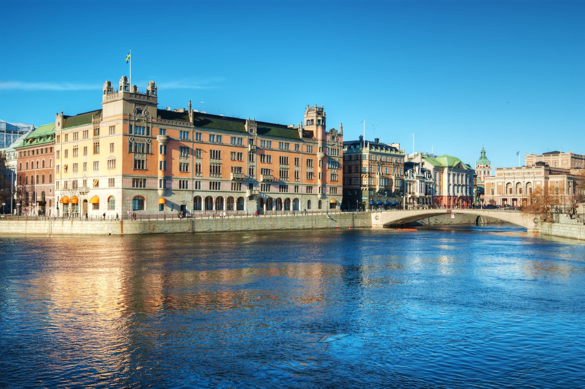 View of some of the buildings in central Stockholm