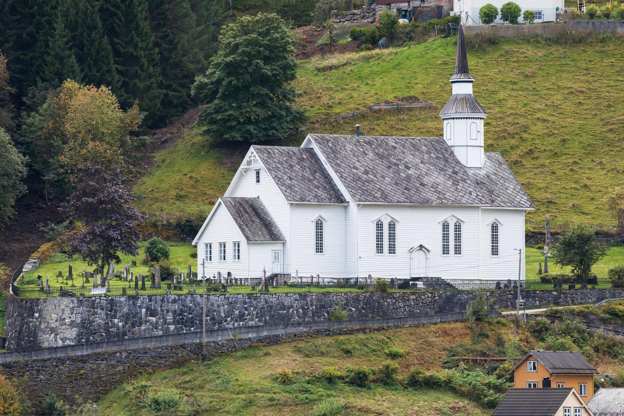 Sunnylven Church in Hellesylt, More og Romsdal, Norway.