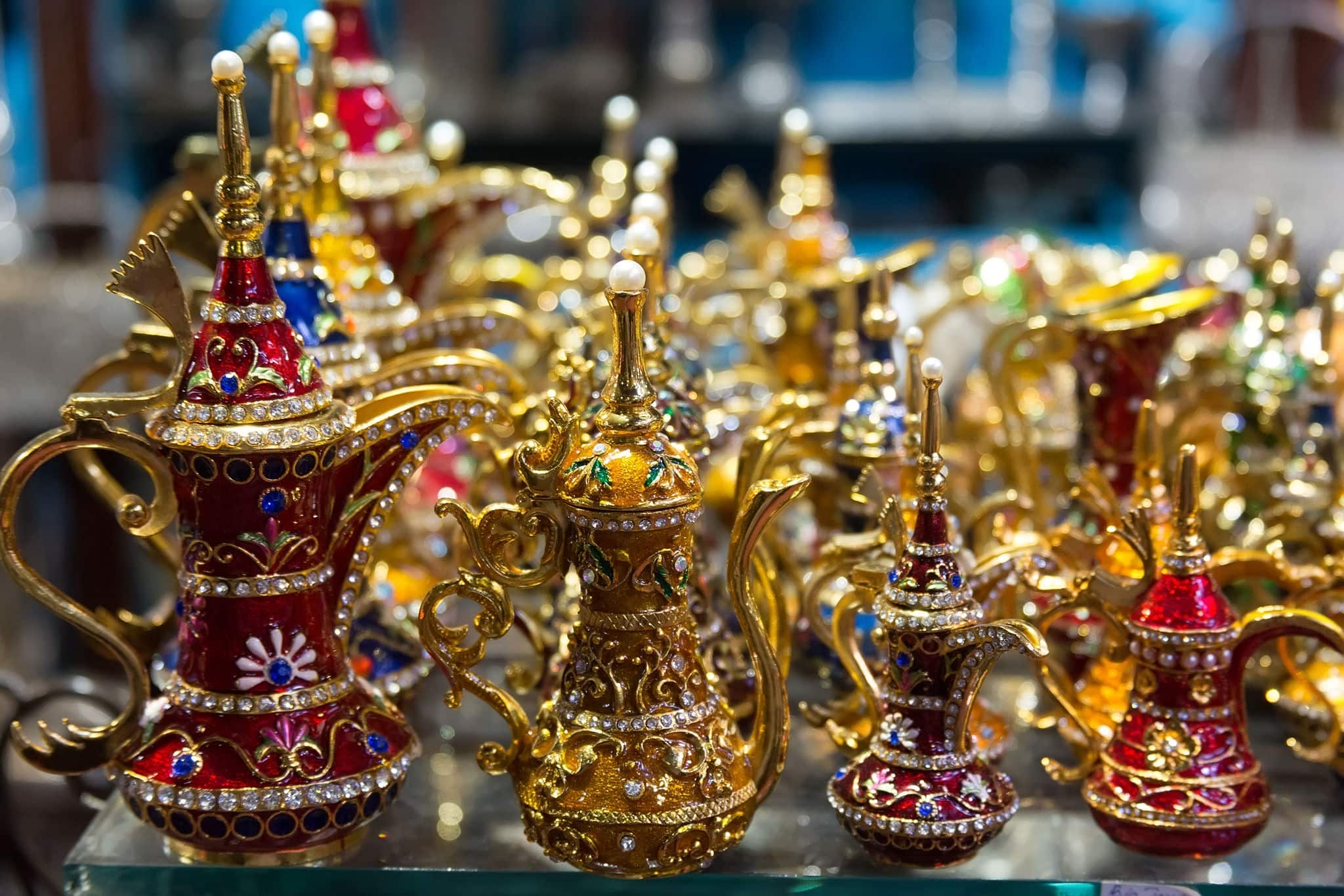 Aladdin style lamps on the market in Muscat, Oman