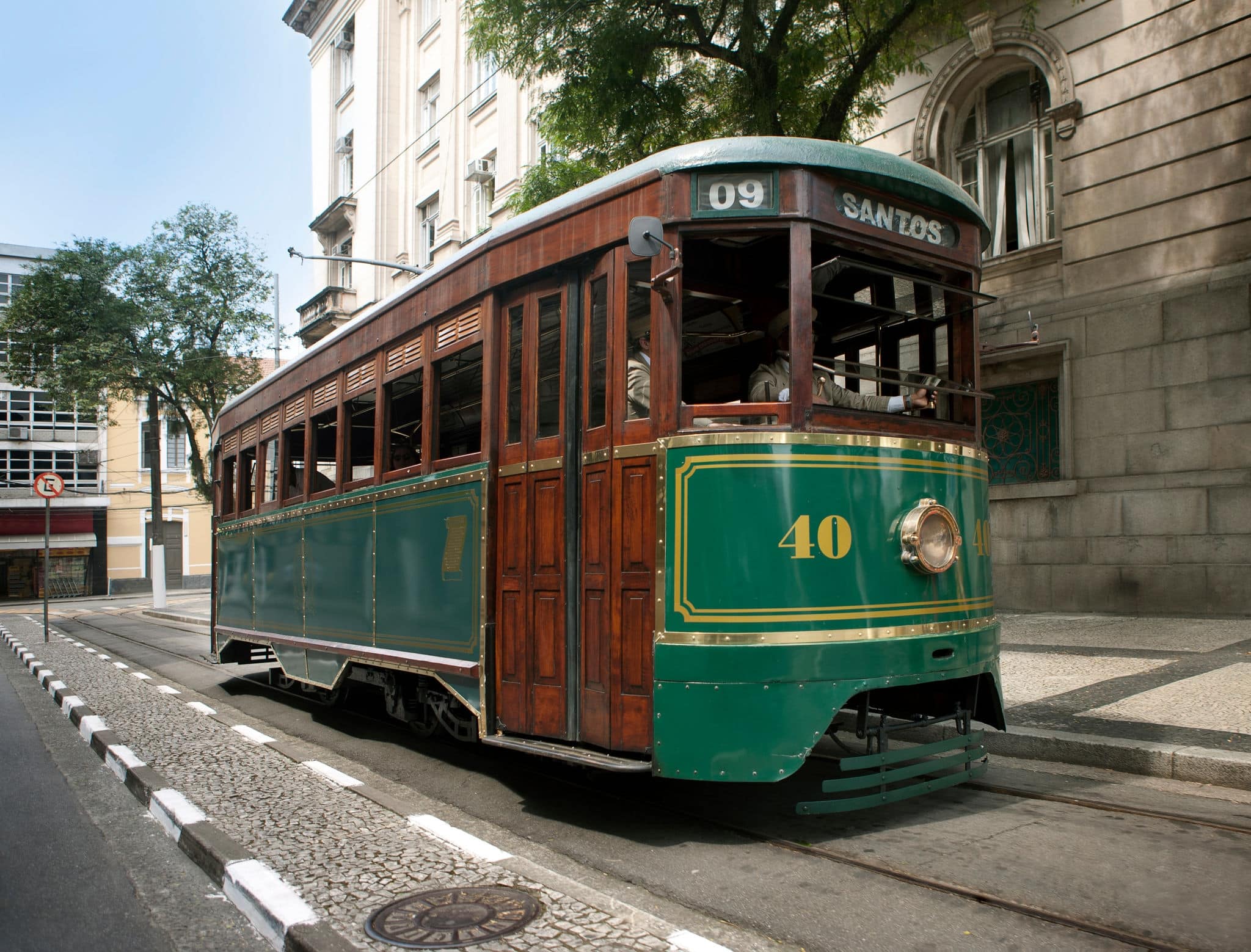 tram photography in Santos city, Brazil