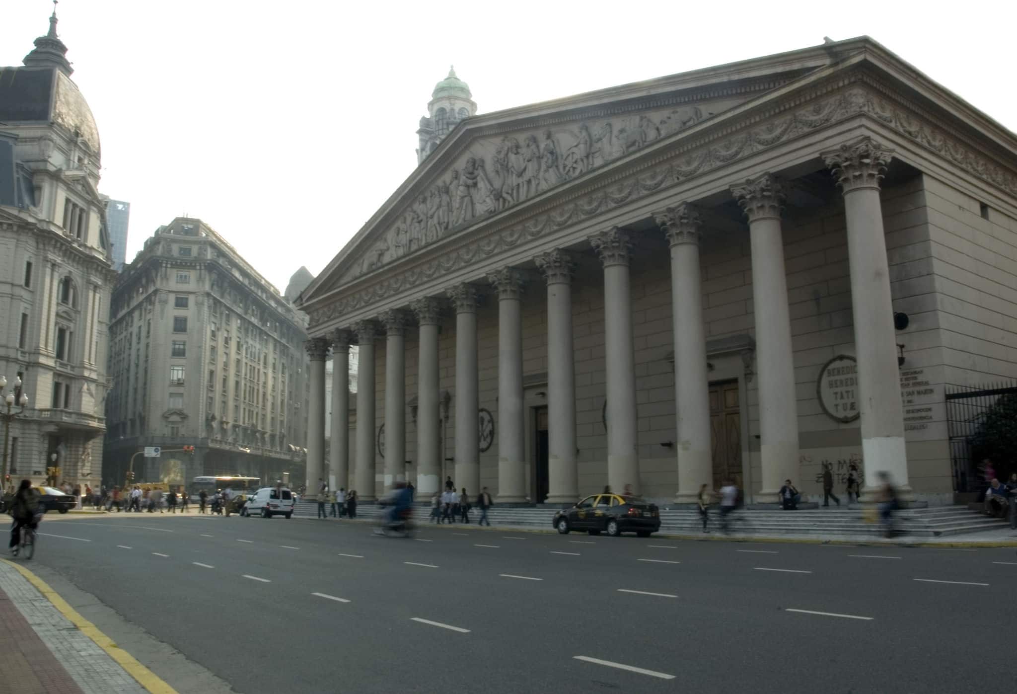 The Metropolitan Cathedral of Buenos Aires (Catedral Metropolitana de Buenos Aires), situated in the city center of the Argentina capital.