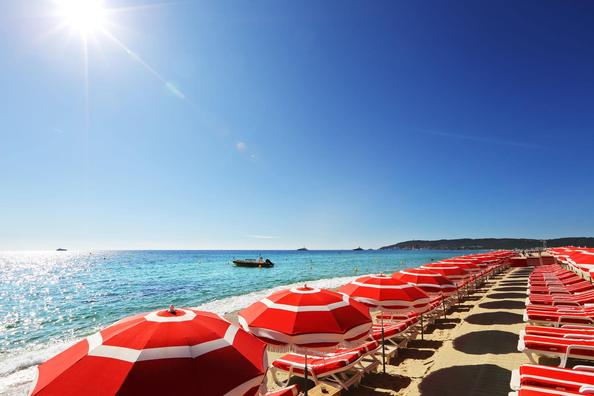 Pampelonne beach in Ramatuelle near Saint-Tropez