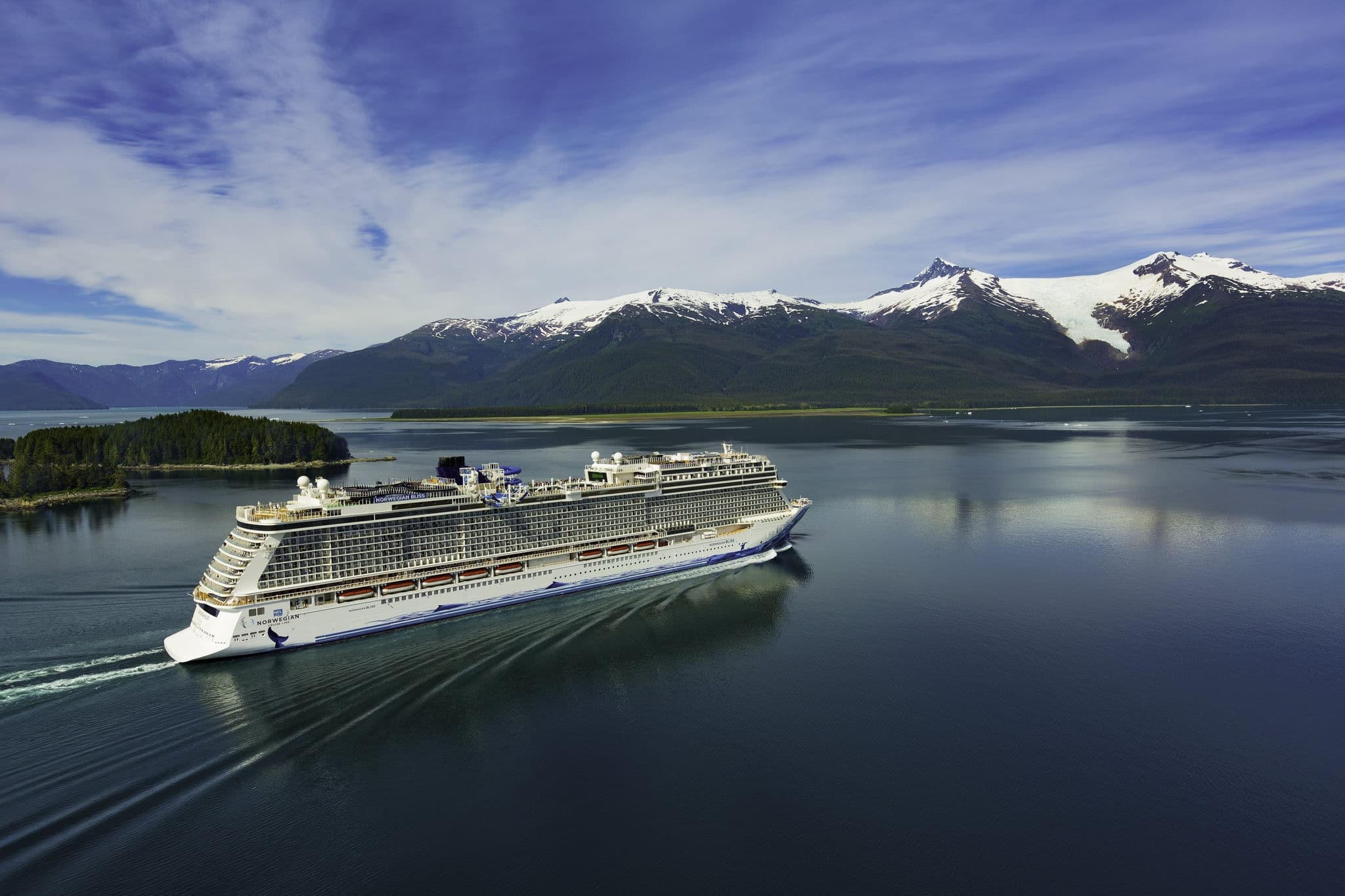 NCL Bliss Aerial Alaska Mountains