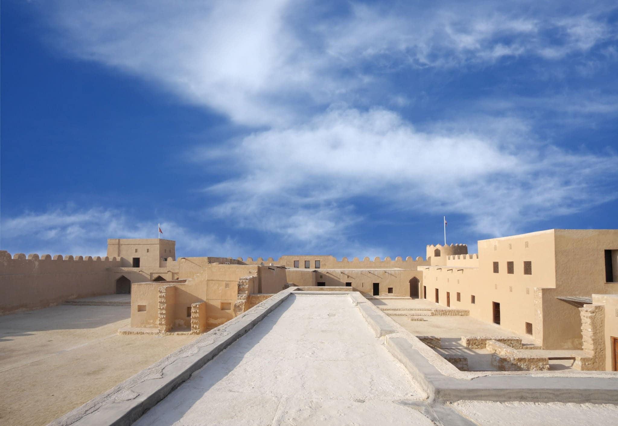 A beautiful broad inside view from the II level of the Riffa Fort, Bahrain