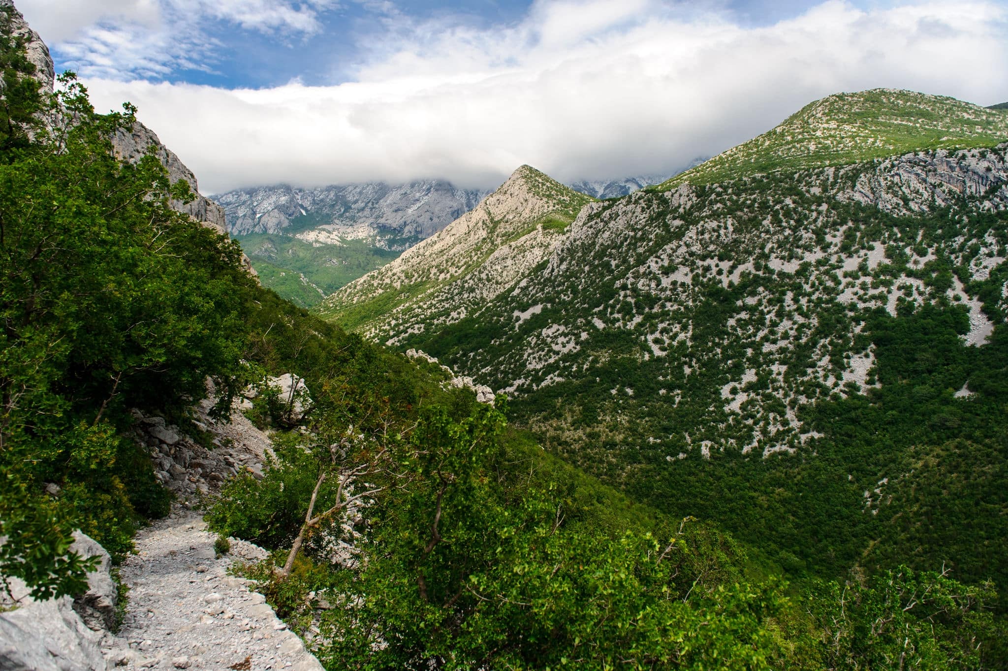 Scenic mountain landscape. Paklenica National Park in Croatia