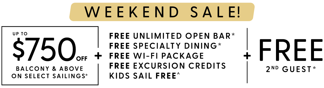 50% OFF All Cruises