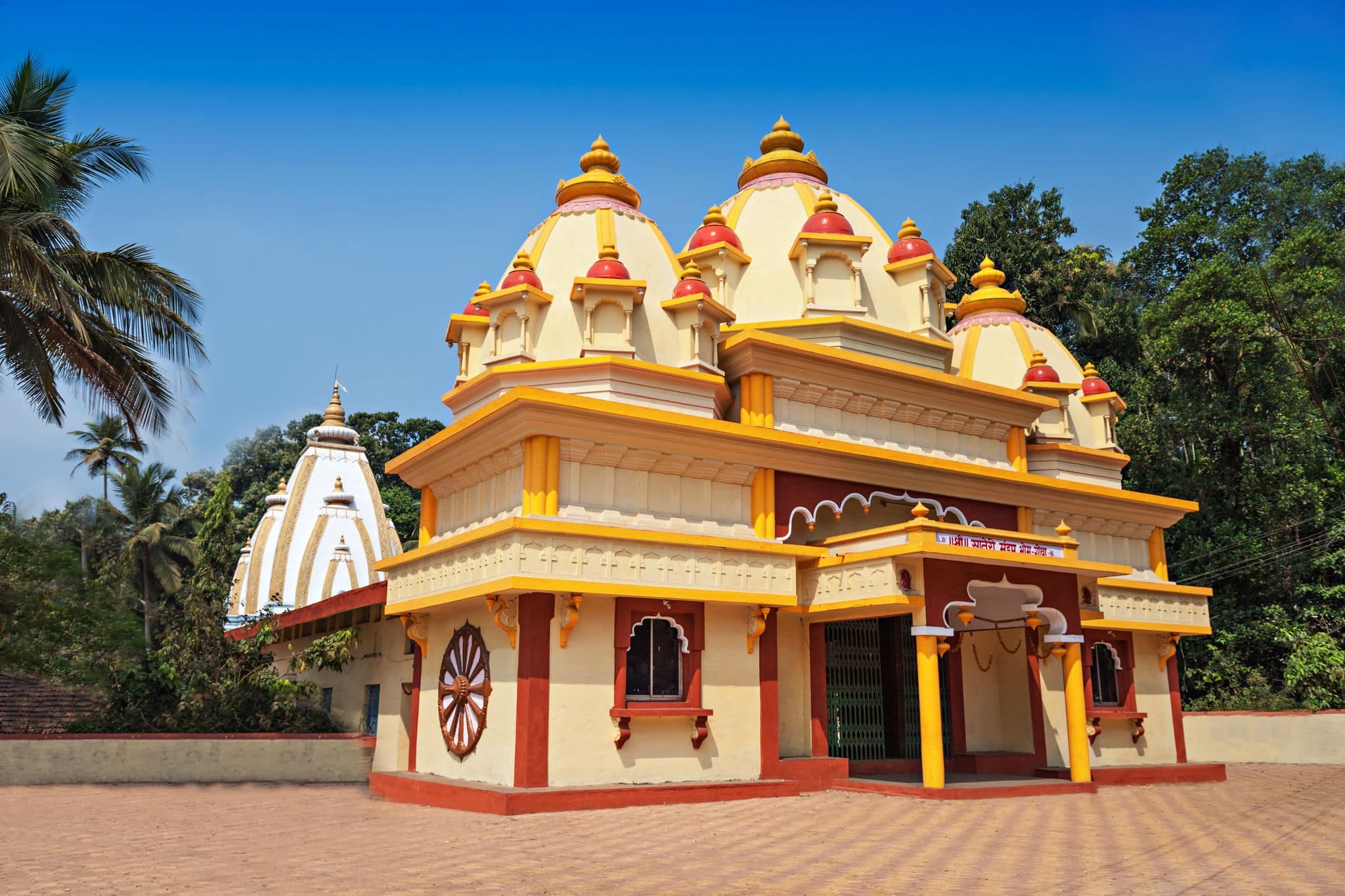 Beauty hindu temple in Ponda, Goa, India