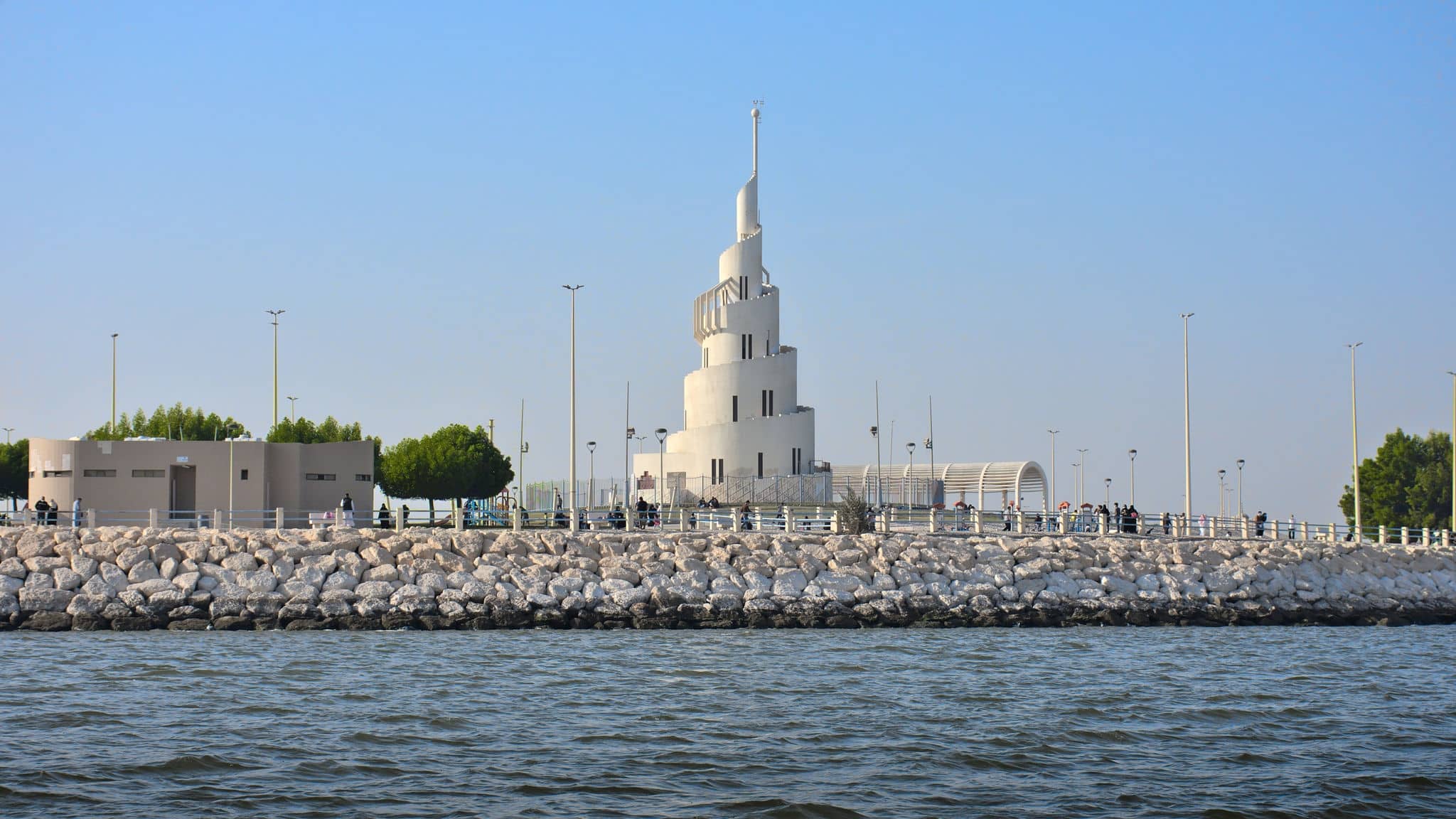 Coral island ( Murjan Island ). An artificial island featuring a park with covered picnic areas, ferry-boat rides  a playground.