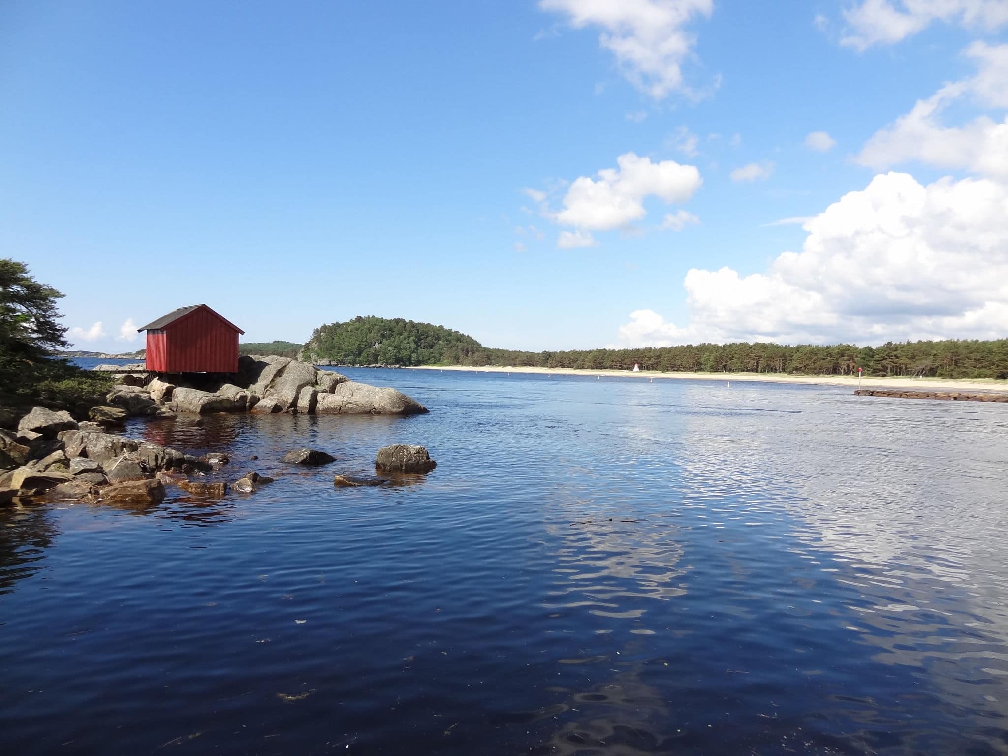 Deserted beach in the south of Norway