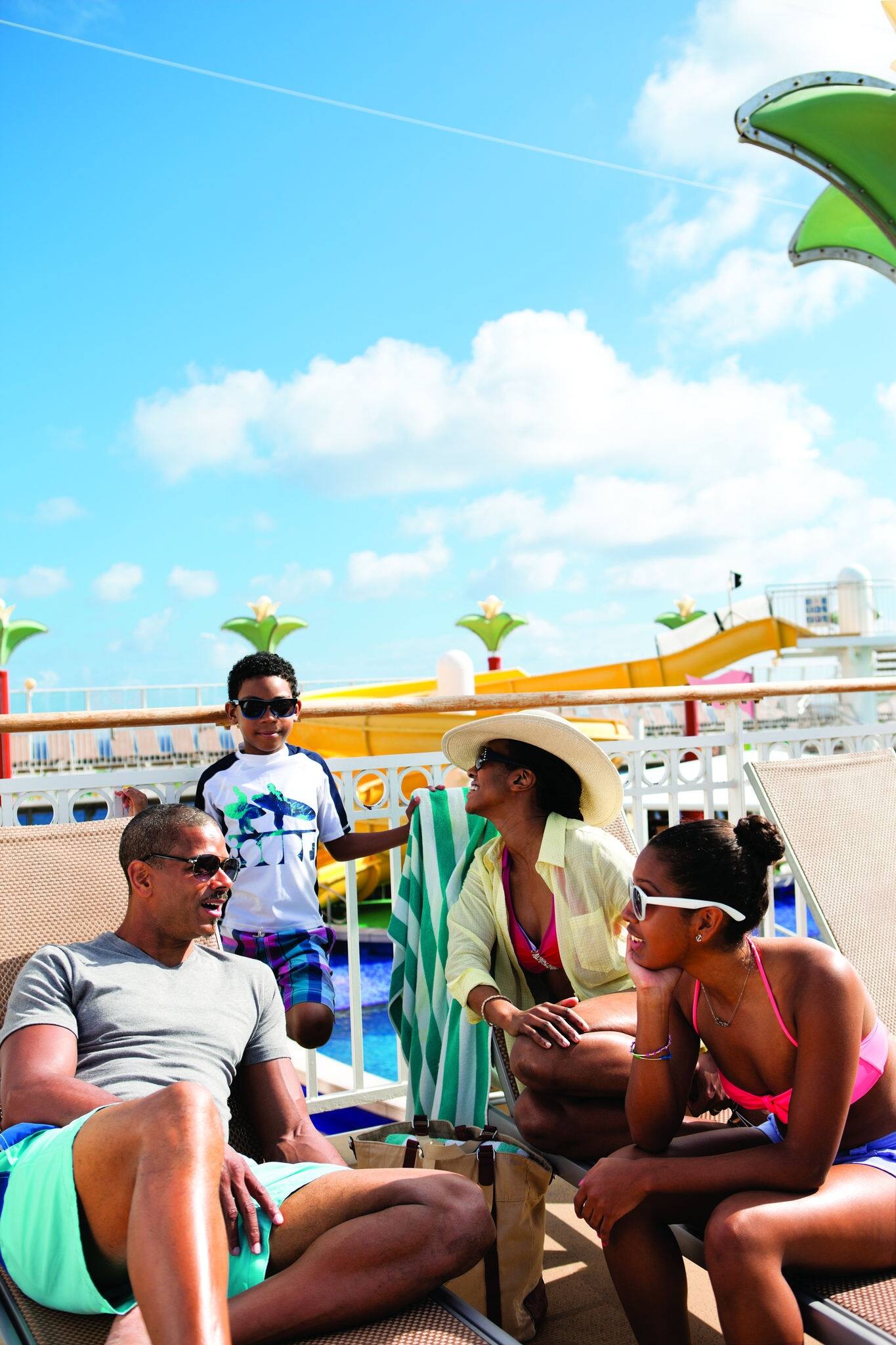 NCL Gem Family Talking by Pool