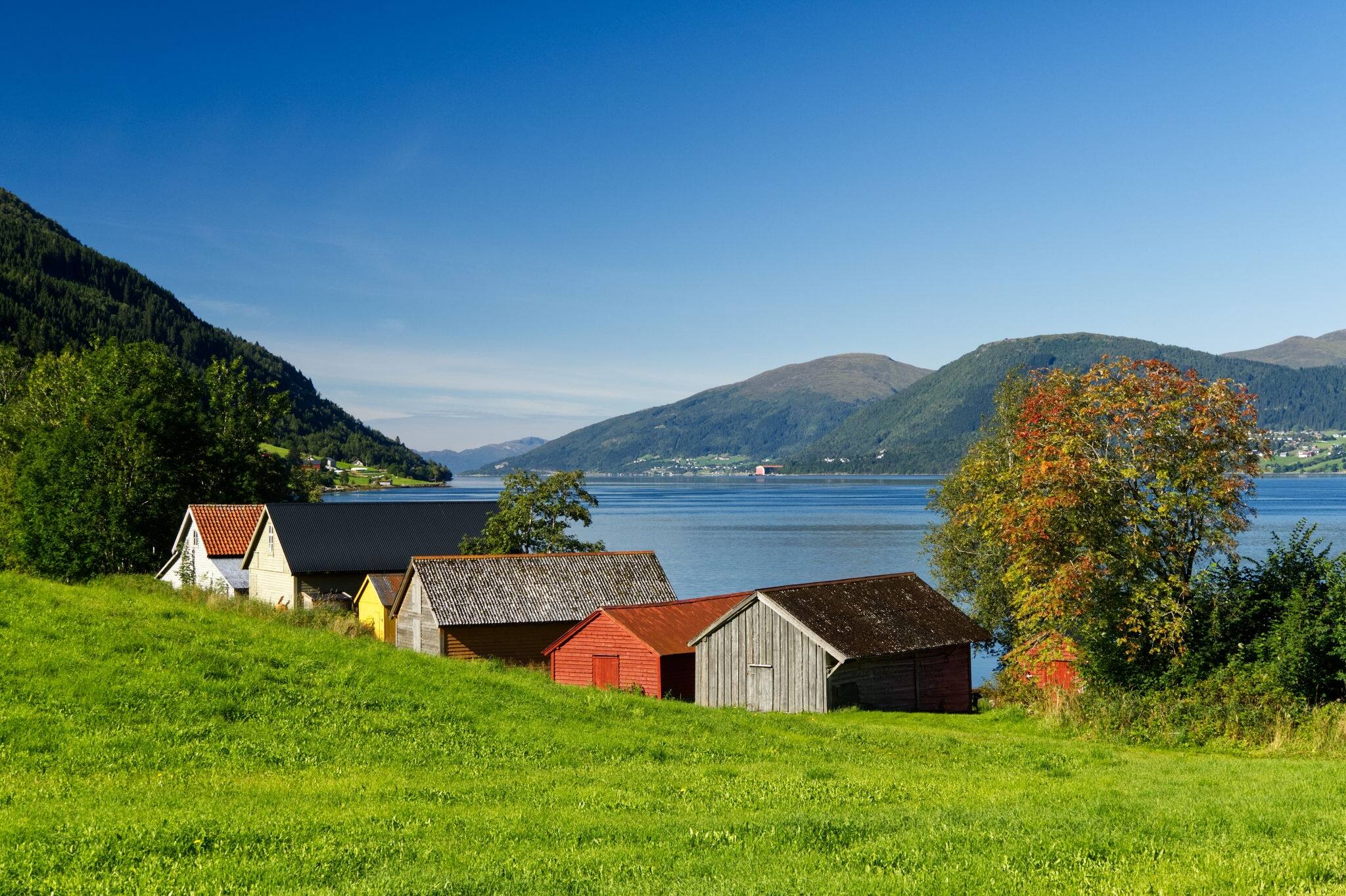 Fishing hut at Eidsfjord in Norway