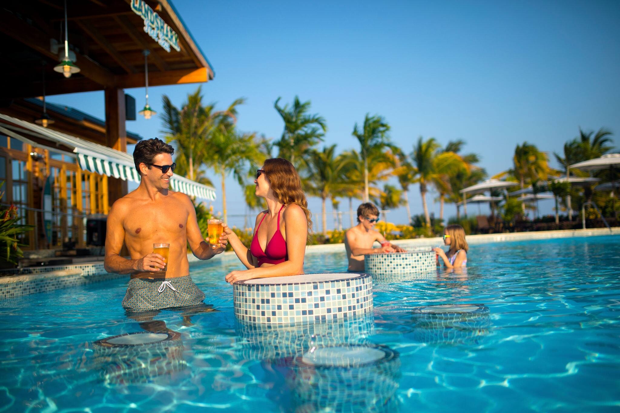 NCL Harvest Cay Family in Pool
