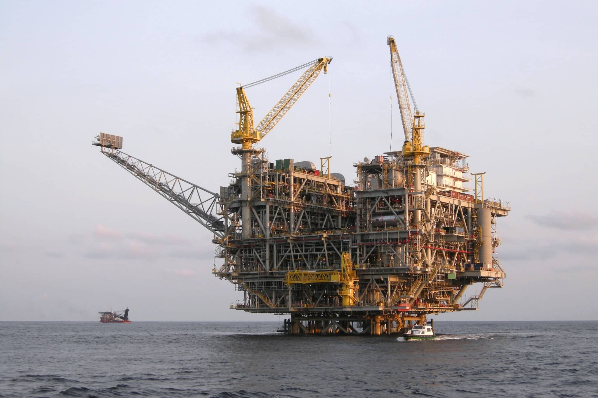 Oil rig platform off the coast of Angola
