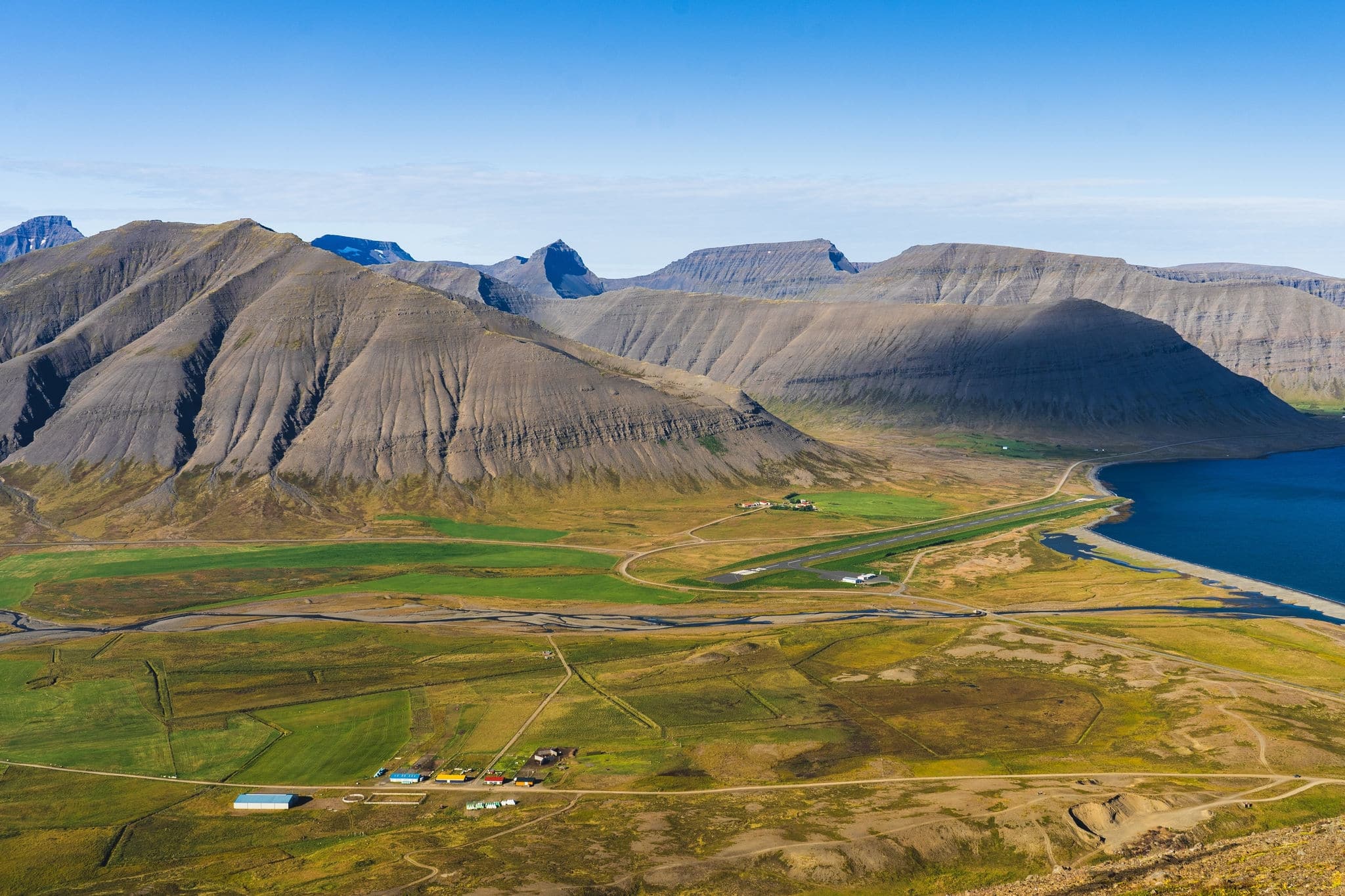 Westfjords landscape seen from Sandafell Mountain (Þingeyri, Iceland)