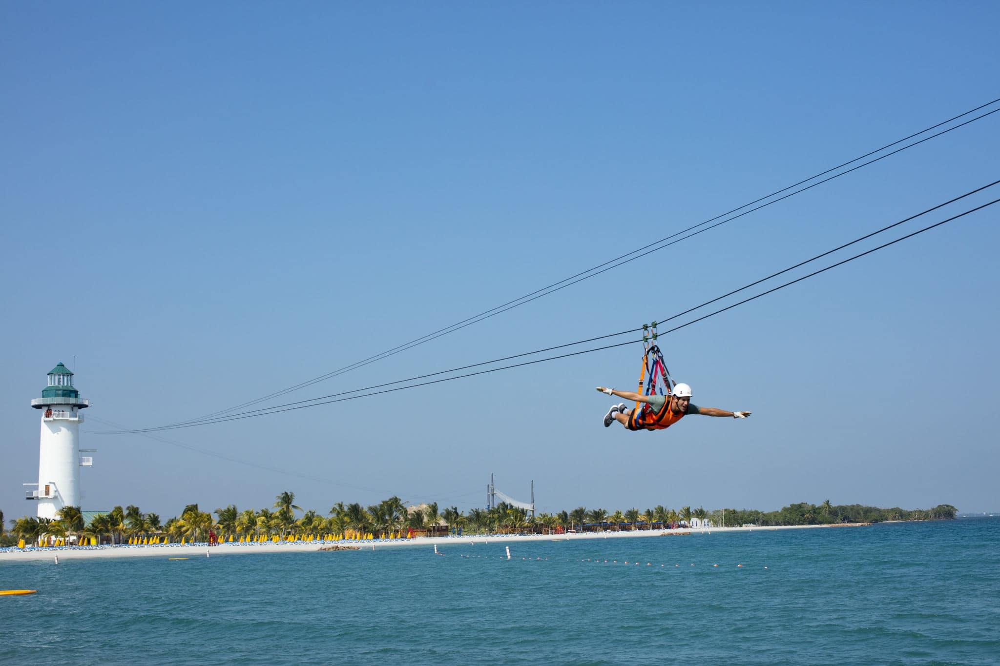 NCL Harvest Caye Man Ziplining
