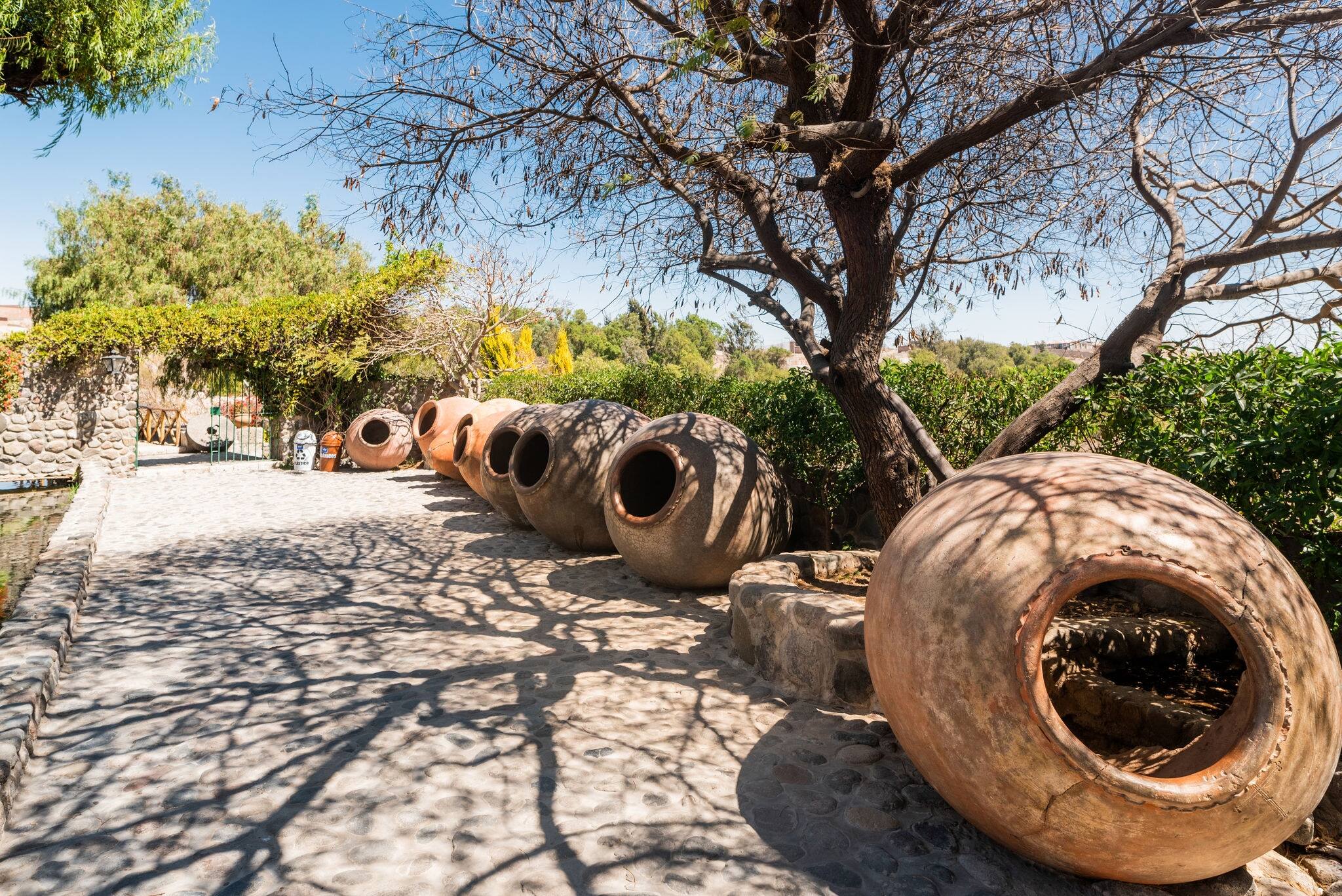 Typical cantaros from the Sabandia mill in Arequipa, Peru