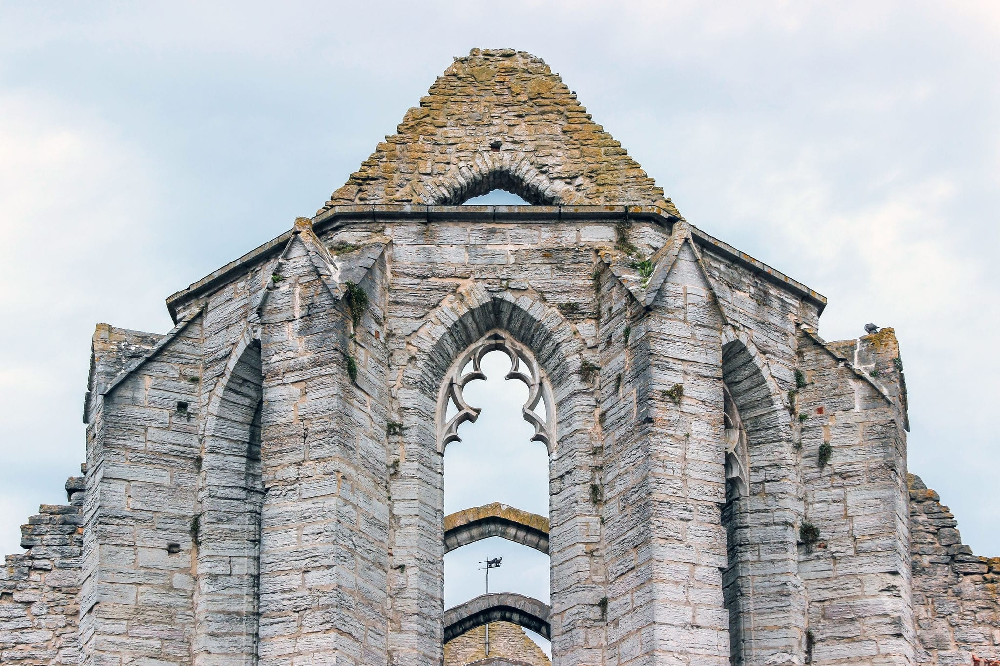 ruins of St. Karin Cathedral church in visby sweden