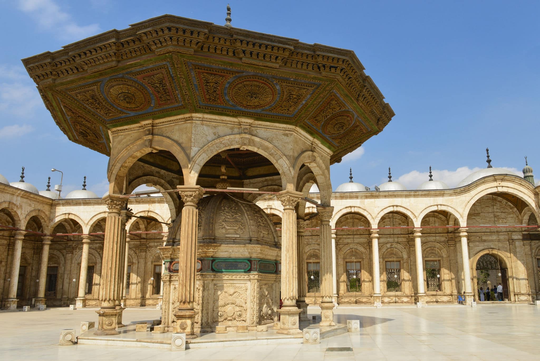 Fountain in the yard of Mohamed Ali Mosque,Alabaster, Cairo, Egypt 